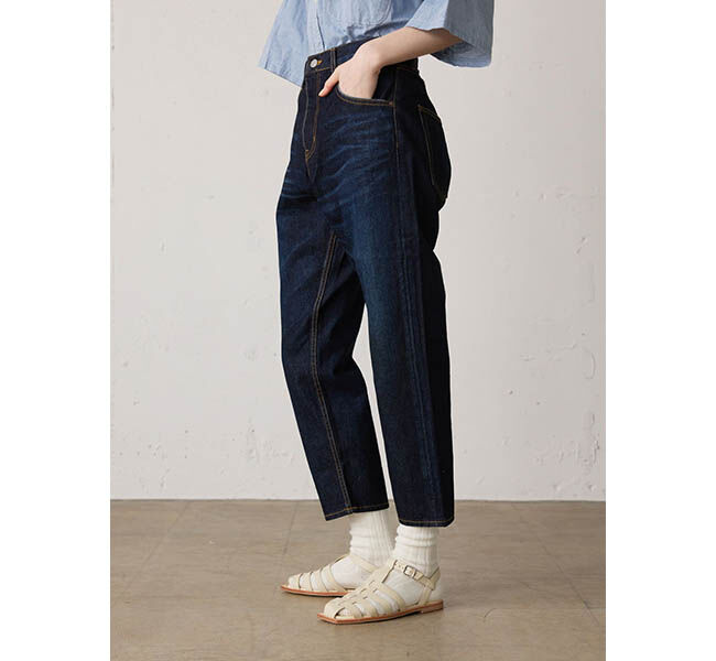 MidiUmi「MidiUmi ハイウエストデニムパンツ」|デニム|