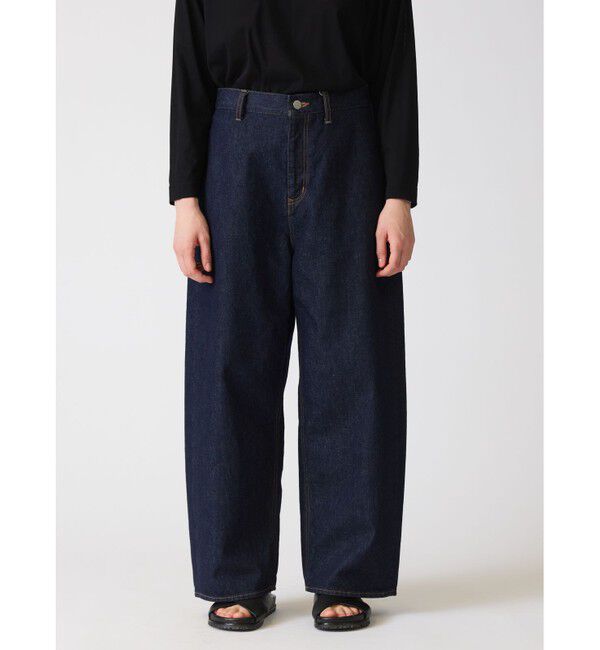 mizuiro ind「mizuiro ind ハイウエストワイドデニム」|デニム|