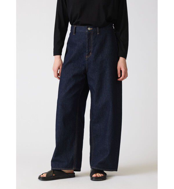 mizuiro ind「mizuiro ind ハイウエストワイドデニム」|デニム|