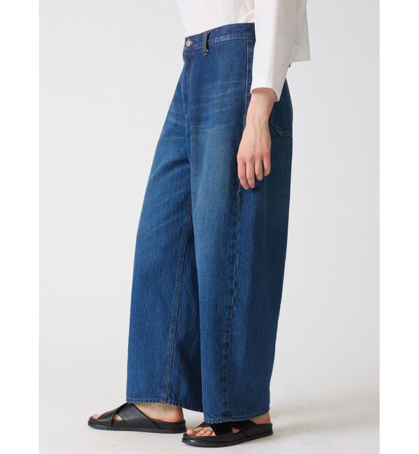 mizuiro ind「mizuiro ind ハイウエストワイドダメージデニム」|その他|