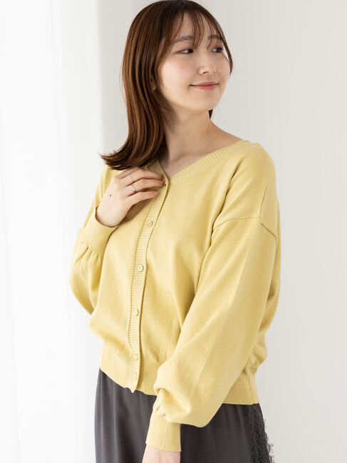 Te chichi TERRASSE「前後2WAY金釦カーディガン」|カーディガン|