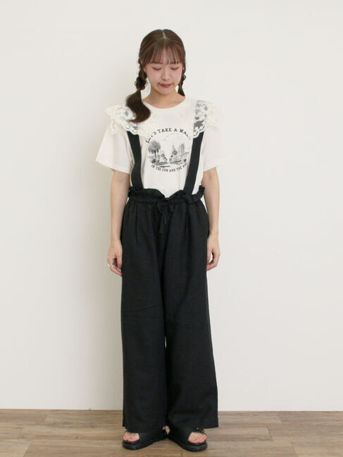 Samansa Mos2「【Cross&times;Linen】サス付パンツ」|その他|