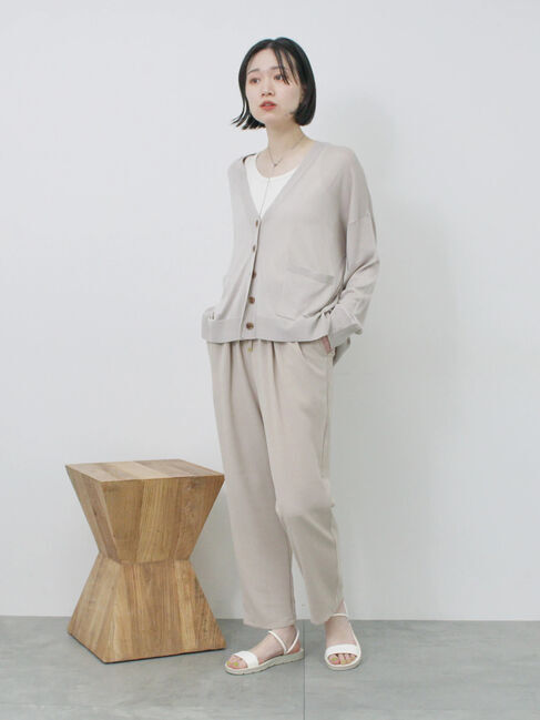 Samansa Mos2 blue「【接触冷感】マルチスタイルイージーパンツ」|その他|