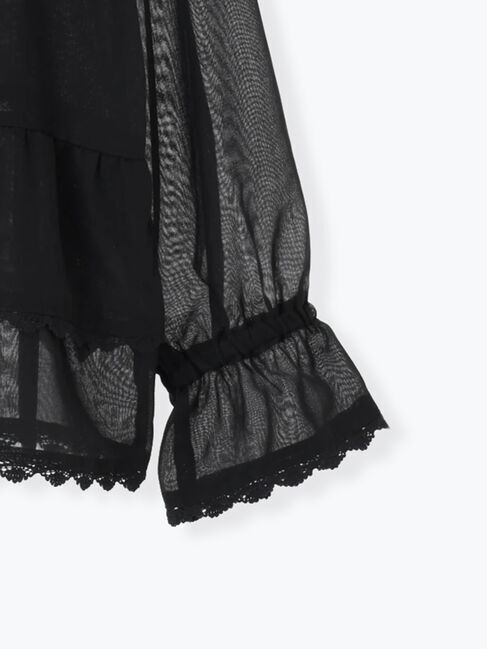 Samansa Mos2「裾フリルティアードレースブラウス」|シャツ・ブラウス|