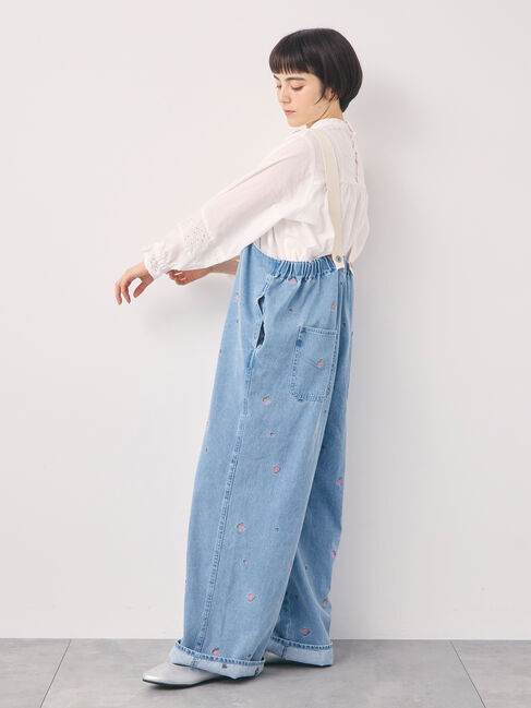 Samansa Mos2「【オーガニックコットン】デニムサロペット」|その他|