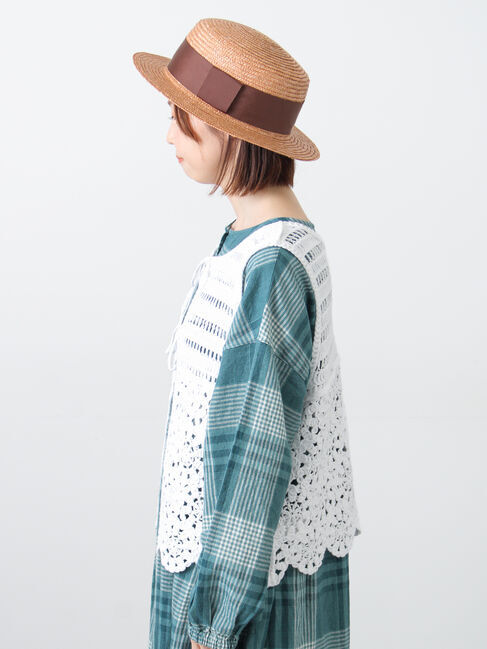 Samansa Mos2「前後2WAYクロシェベスト」|ダウンベスト・ベスト|