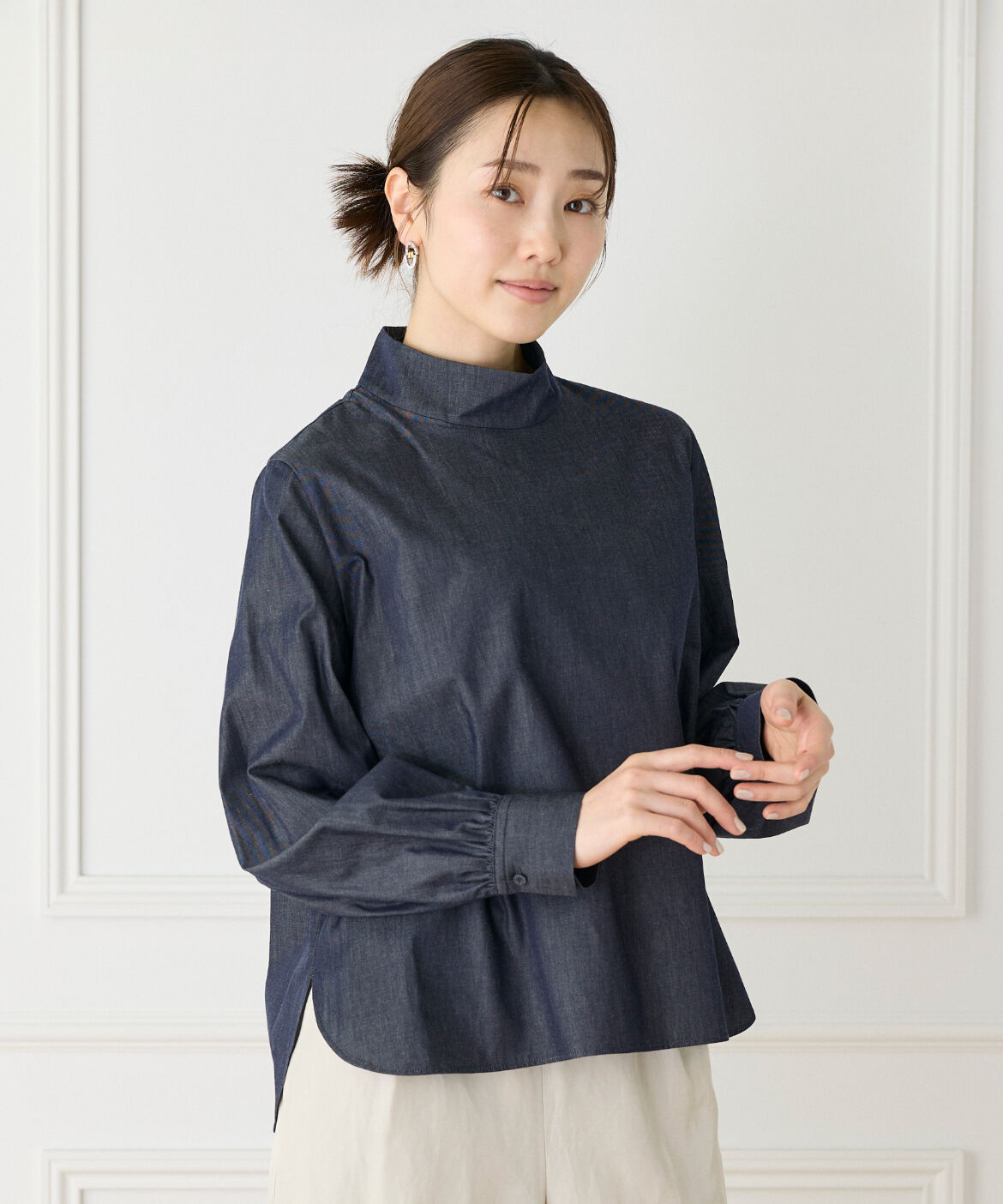 Le Souk「ハイネックボウタイ付きブラウス　」|シャツ・ブラウス|