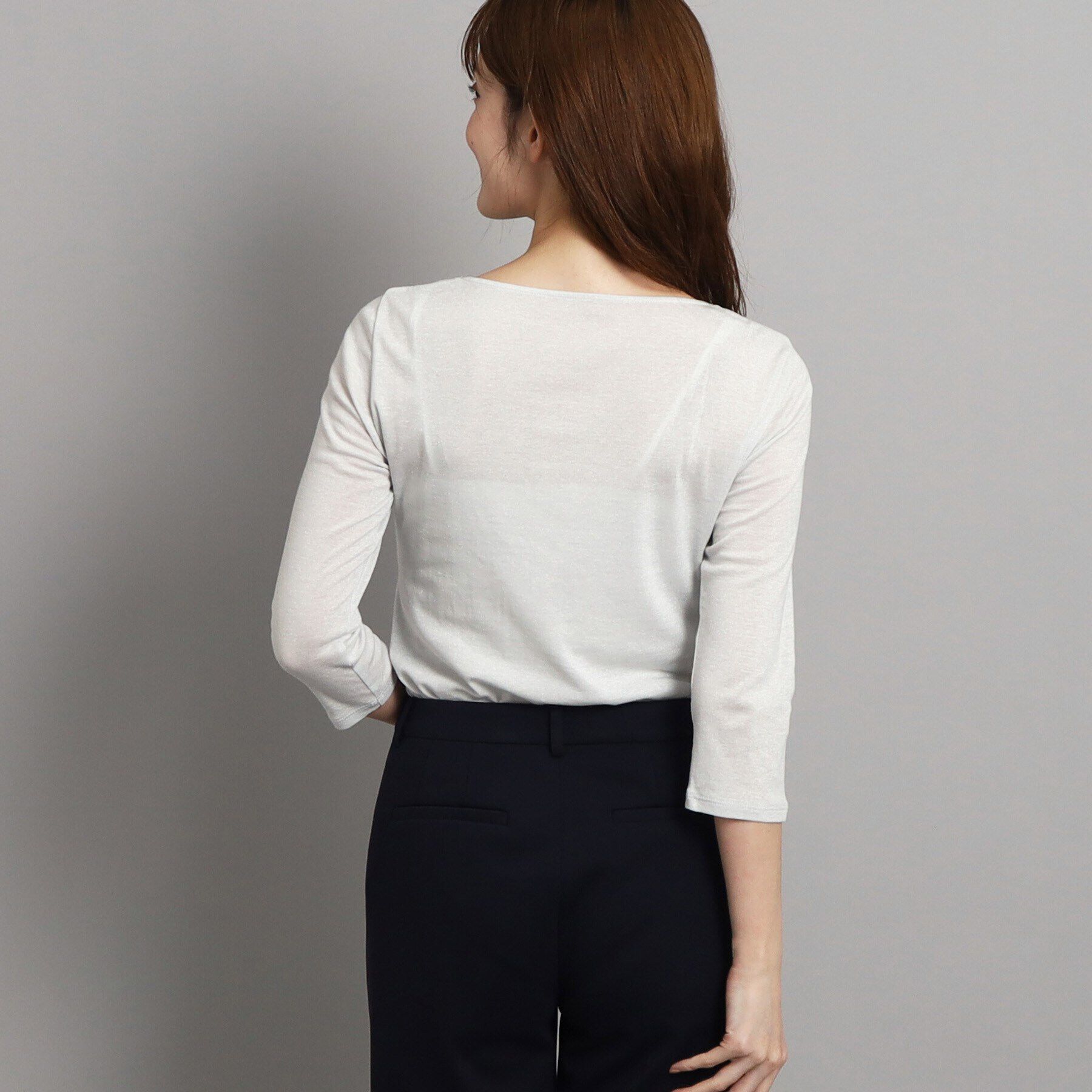 COUP DE CHANCE「新色追加【洗える/日本製/ジャケットインナーにおすすめ】華やかギャザーラメジャージ」|Tシャツ・カットソー|