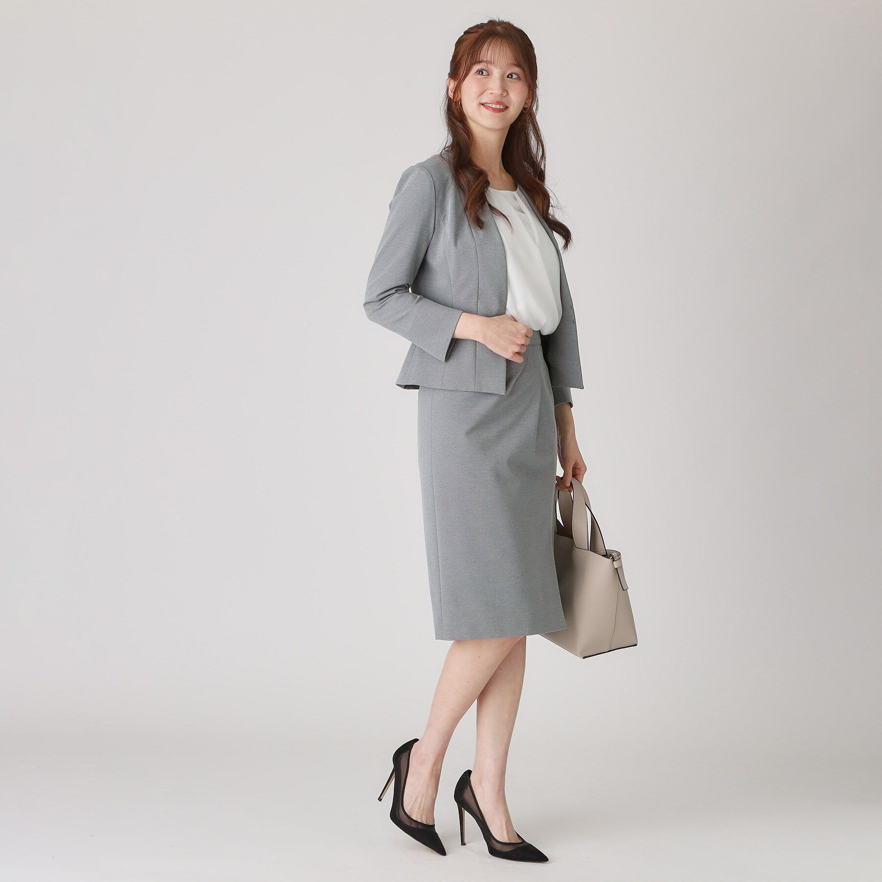 COUP DE CHANCE「【洗える／日本製／ジャージ素材】ラップ風タイトスカート」|スカート|