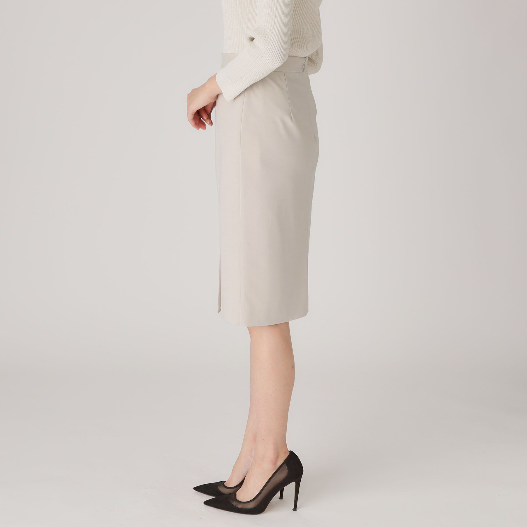 COUP DE CHANCE「【洗える／日本製／ジャージ素材】ラップ風タイトスカート」|スカート|