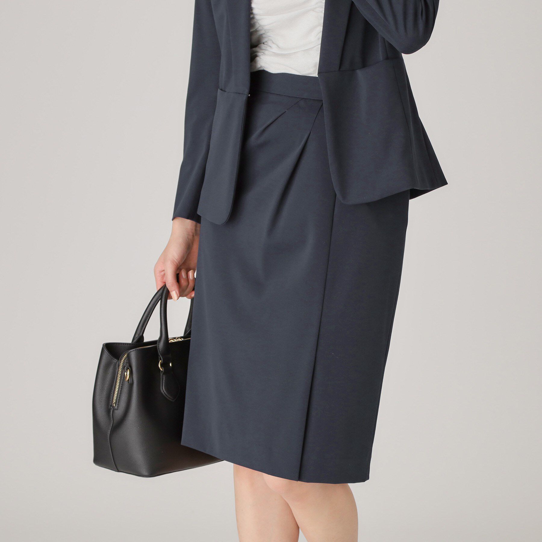 COUP DE CHANCE「【洗える／日本製／ジャージ素材】ラップ風タイトスカート」|スカート|