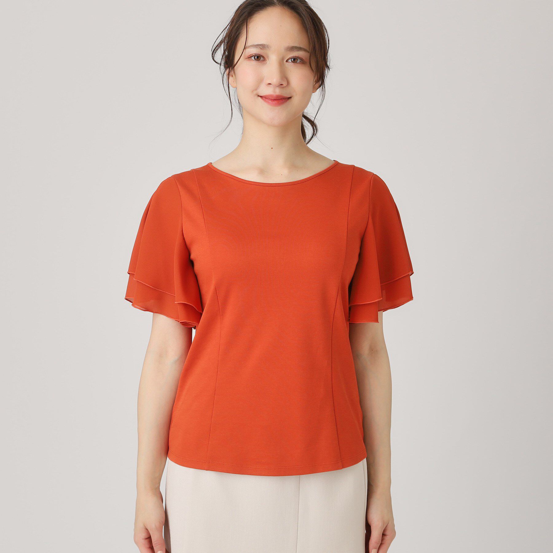 COUP DE CHANCE「【洗える／日本製】異素材組合せのジャージートップス」|Tシャツ・カットソー|