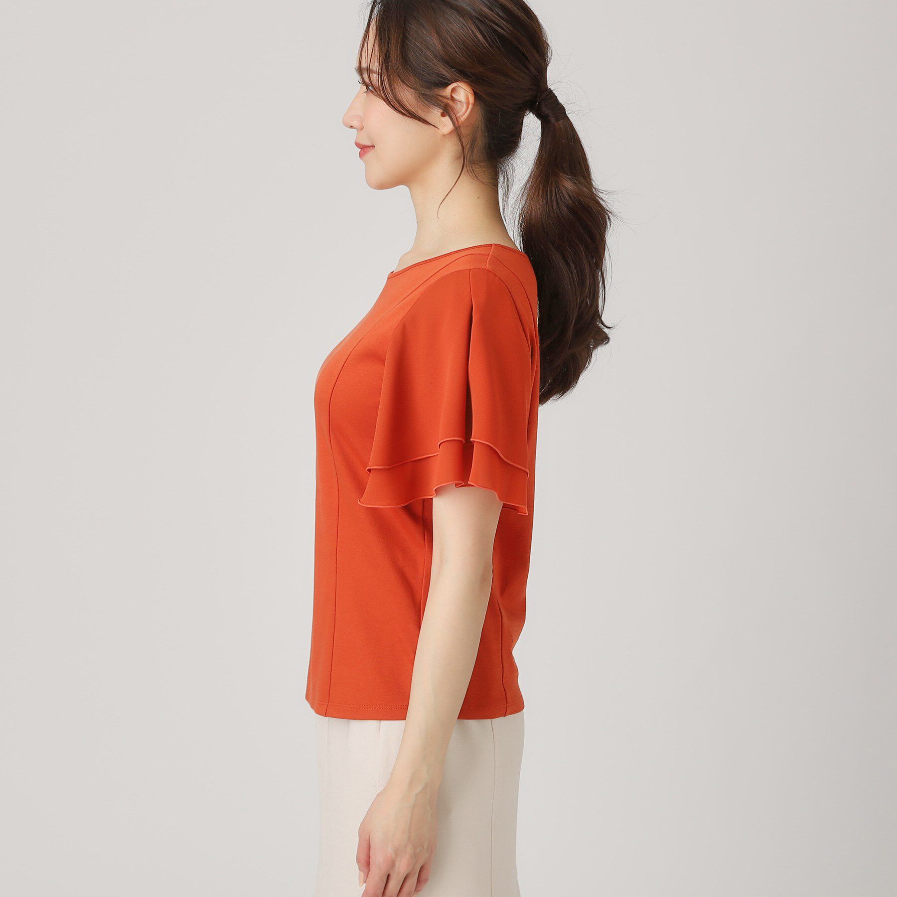 COUP DE CHANCE「【洗える／日本製】異素材組合せのジャージートップス」|Tシャツ・カットソー|