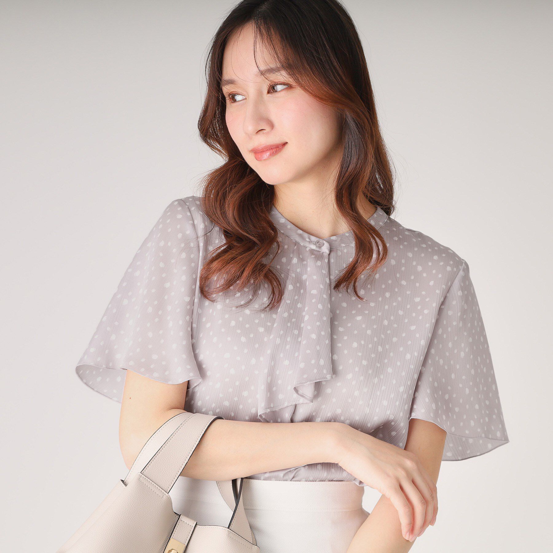 COUP DE CHANCE「【洗える】フリルデザインブラウス」|シャツ・ブラウス|