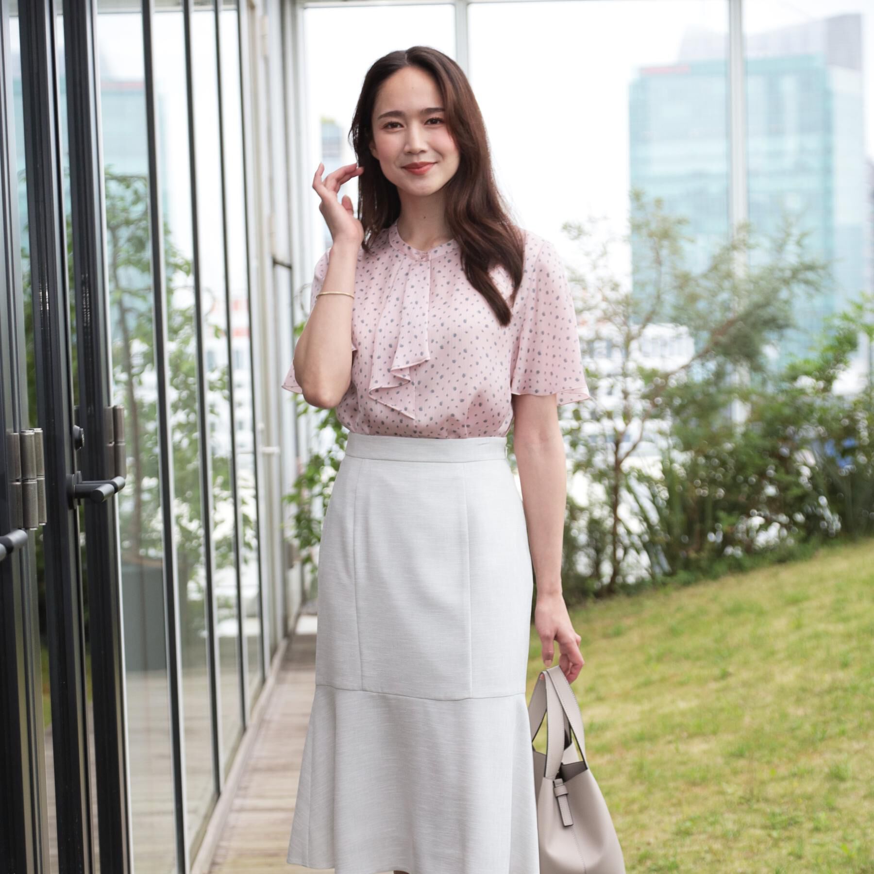 COUP DE CHANCE「【洗える】フリルデザインブラウス」|シャツ・ブラウス|