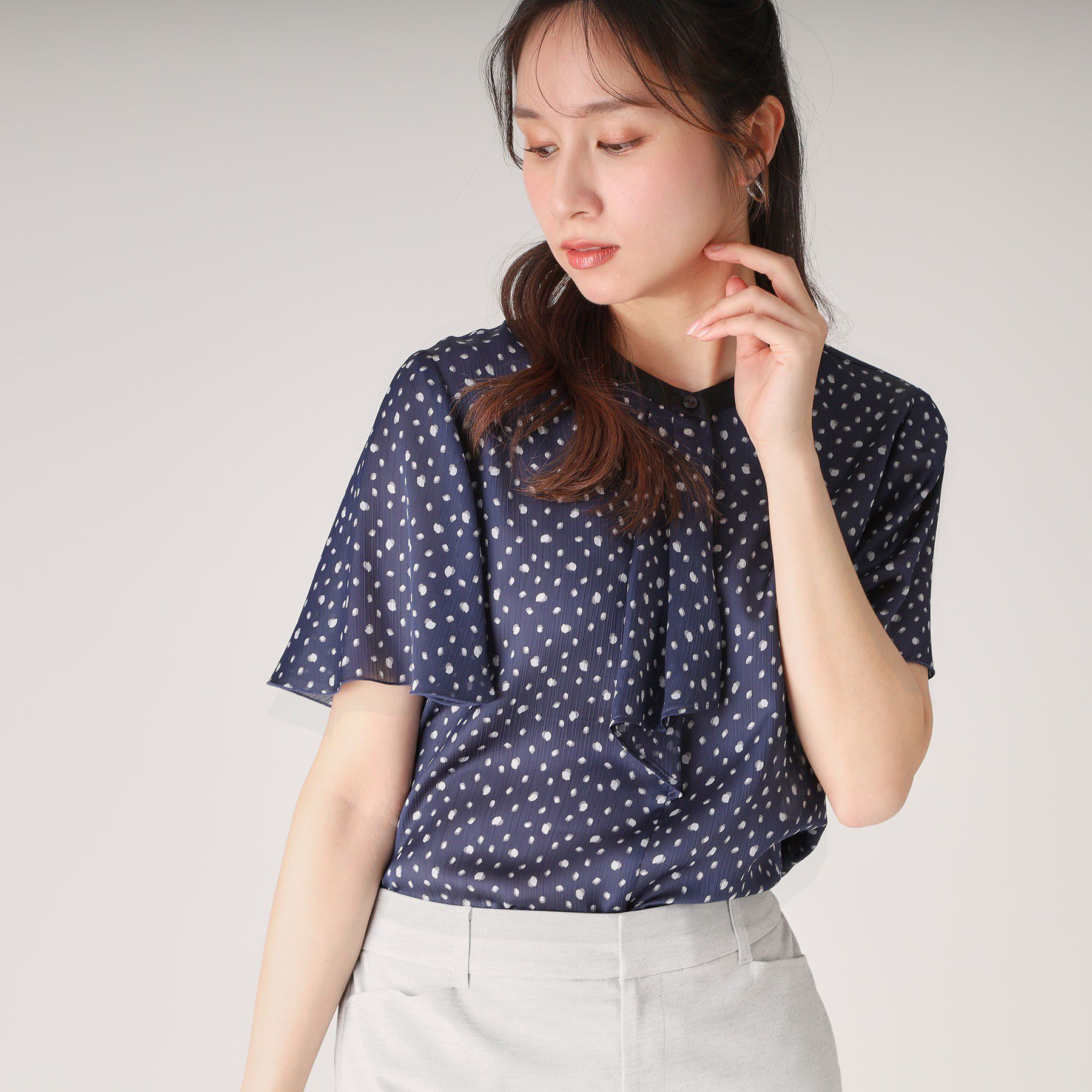 COUP DE CHANCE「【洗える】フリルデザインブラウス」|シャツ・ブラウス|