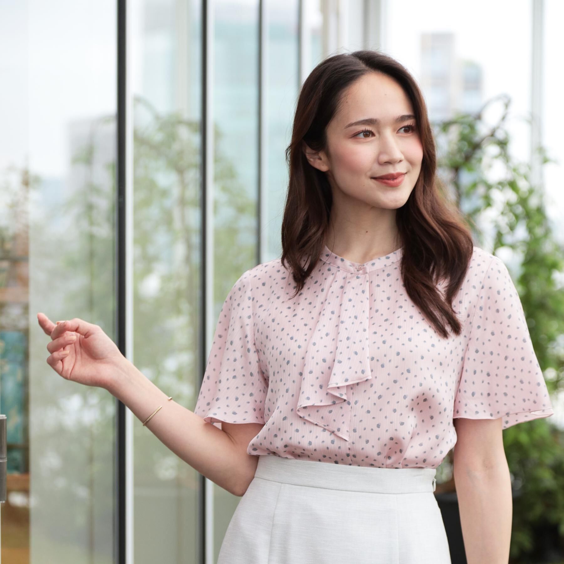 COUP DE CHANCE「【洗える】フリルデザインブラウス」|シャツ・ブラウス|