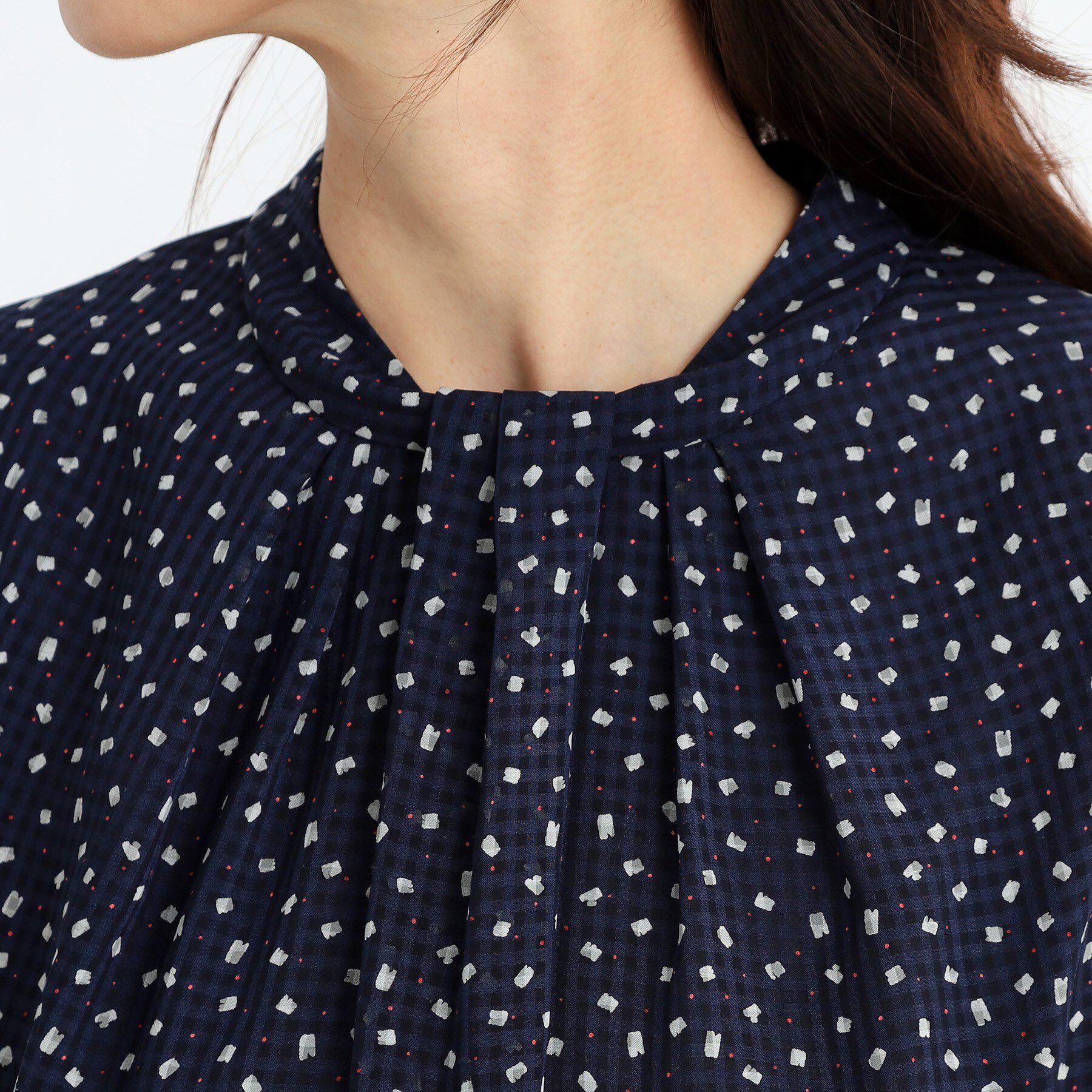 Reflect「【マシンウォッシュ可／セットアップ可能】コツキ柄プリントブラウス」|シャツ・ブラウス|