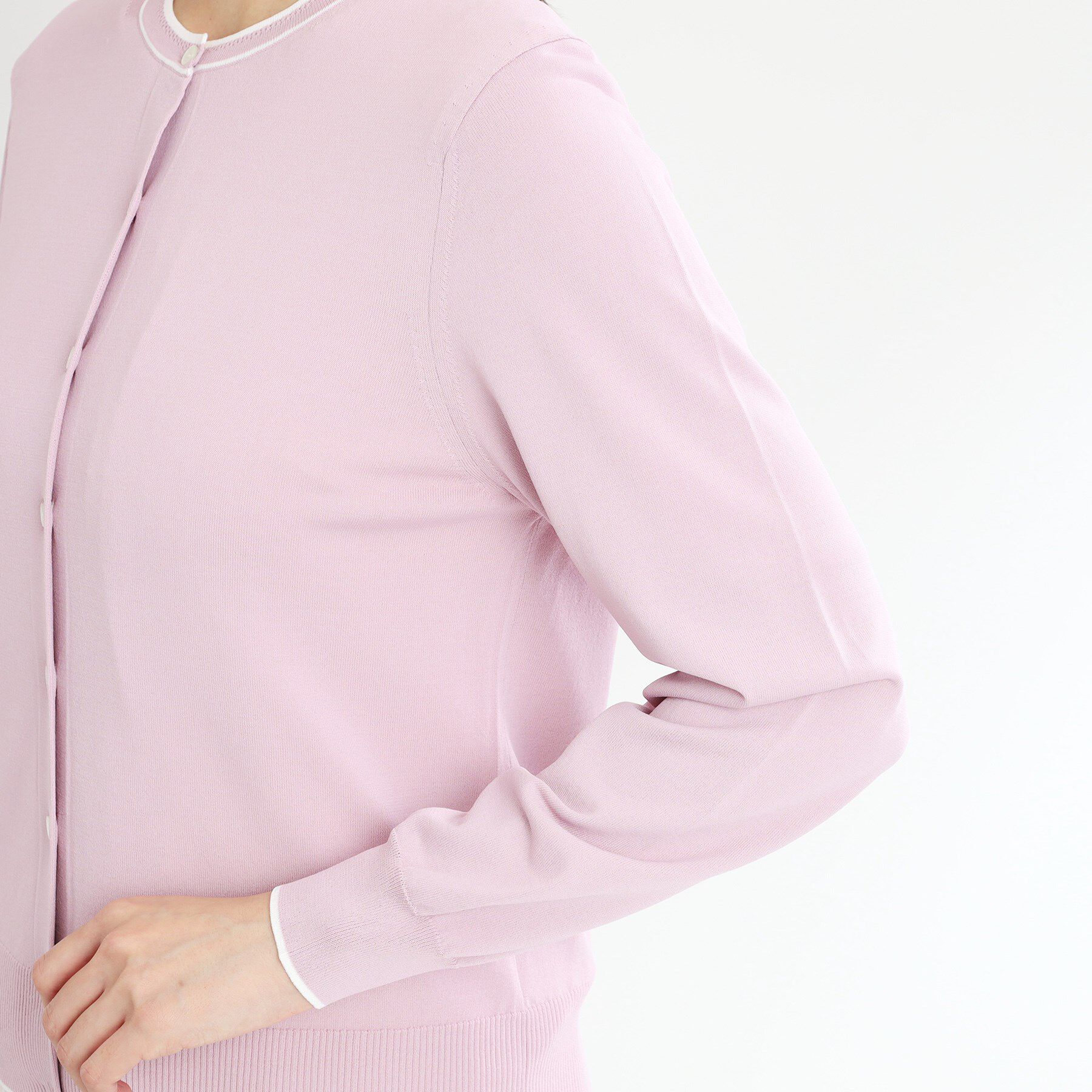 Reflect「【手洗い可／アンサンブル可】バイカラーカーディガン」|カーディガン|