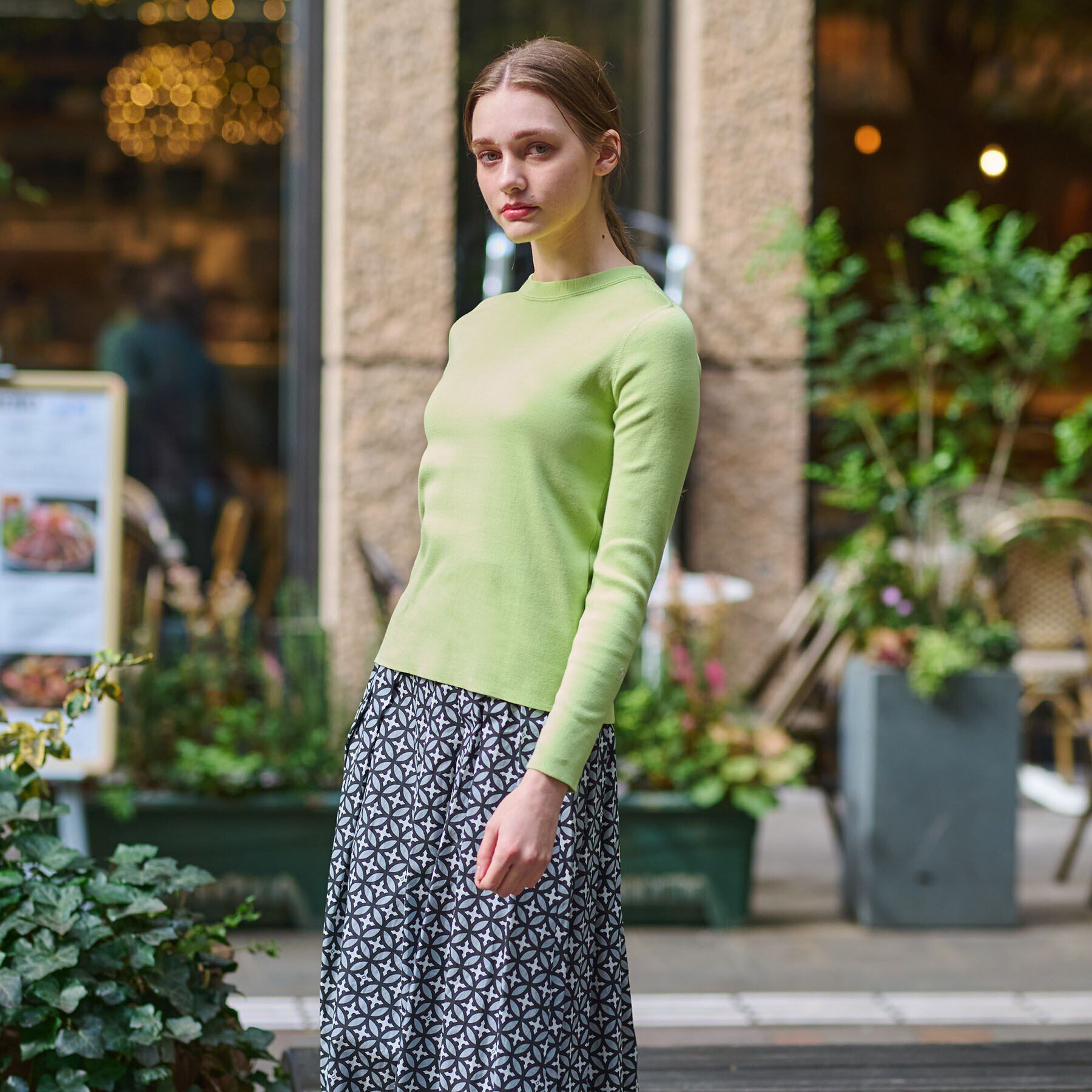 DRESSTERIOR「コットンフルニードルプルオーバーニット」|ニット・セーター|