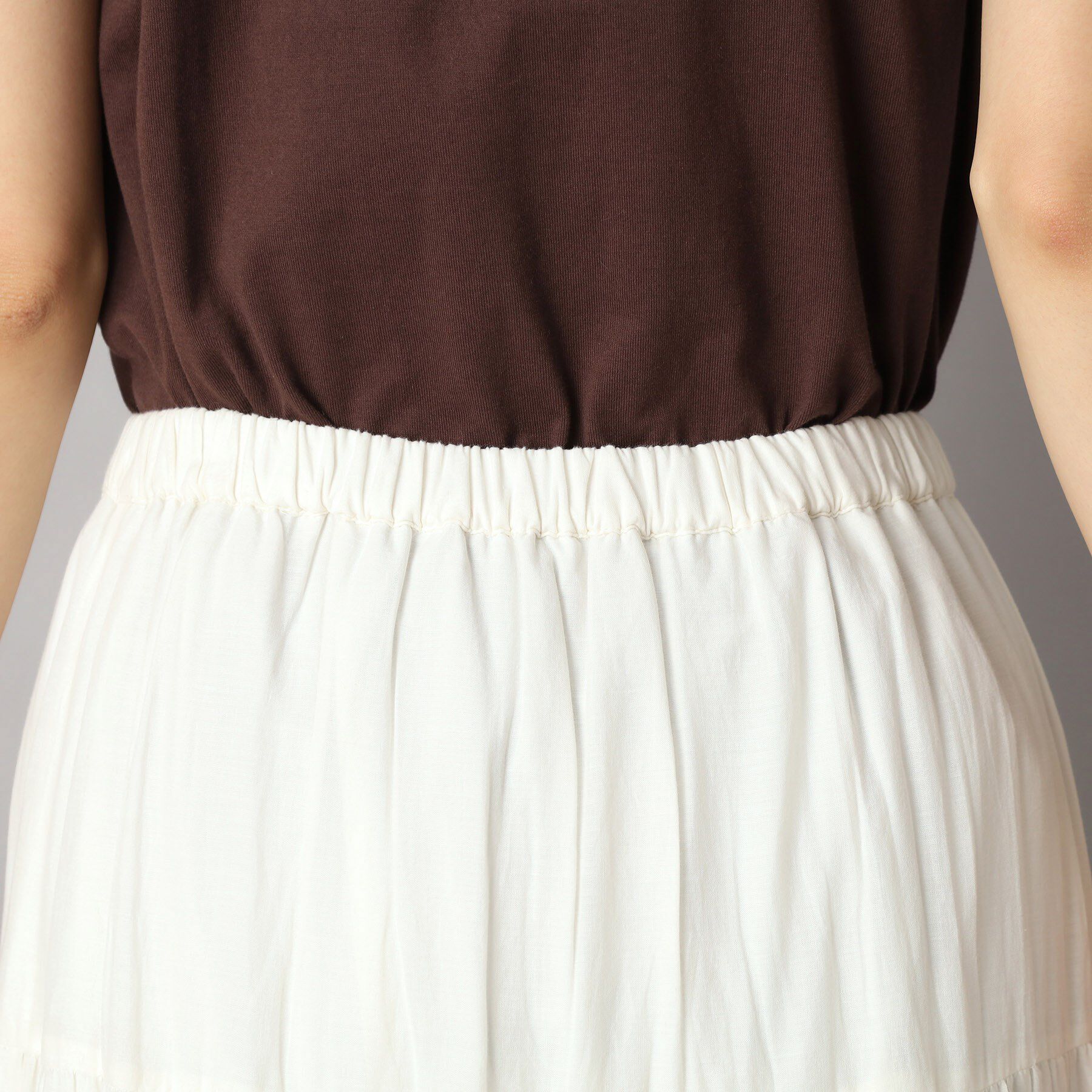 DRESSTERIOR「【大人百花春号掲載 モデル美香さん着用】洗える/コットンボイルティアードスカート」|スカート|