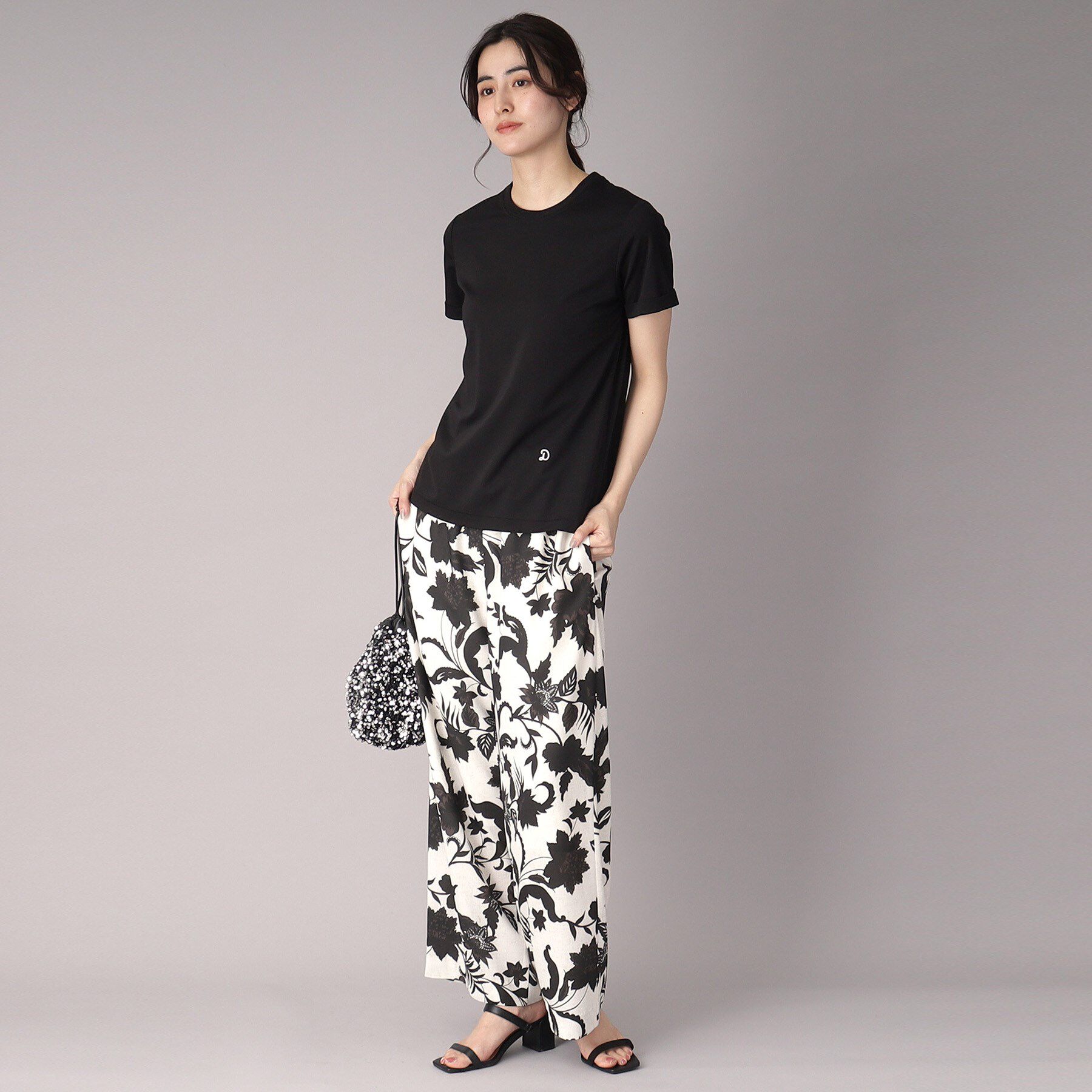 DRESSTERIOR「【洗える】シルクブレンドポンチTシャツ」|Tシャツ・カットソー|