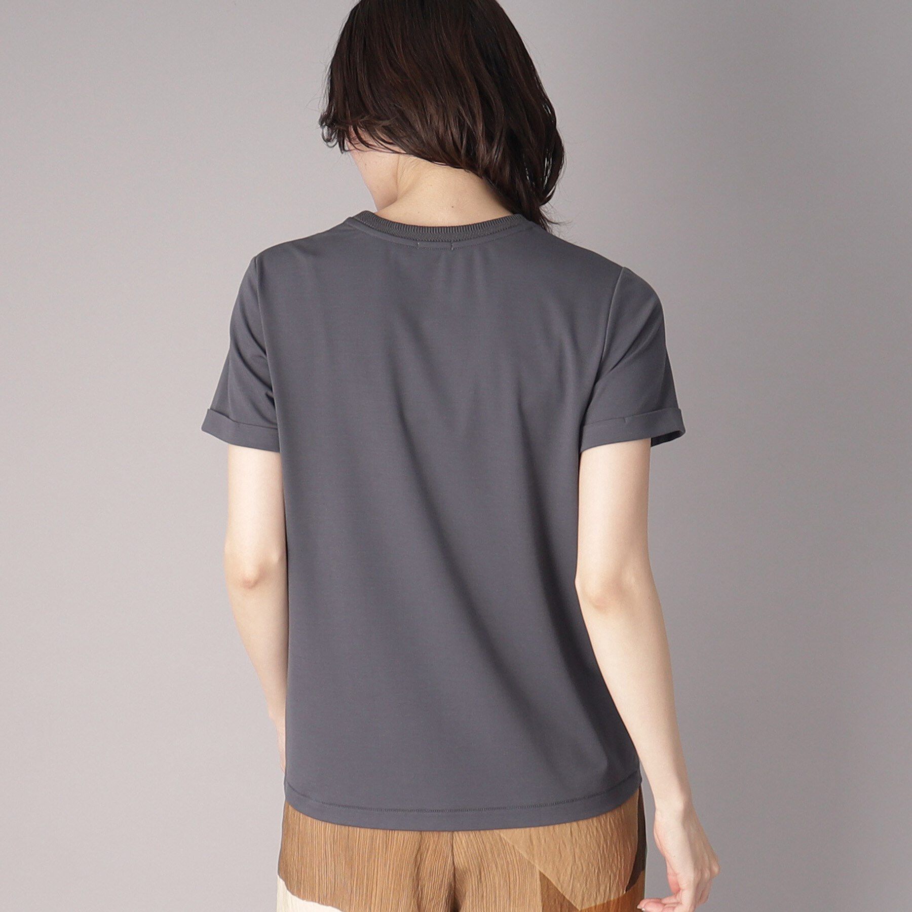 DRESSTERIOR「【洗える】シルクブレンドポンチTシャツ」|Tシャツ・カットソー|