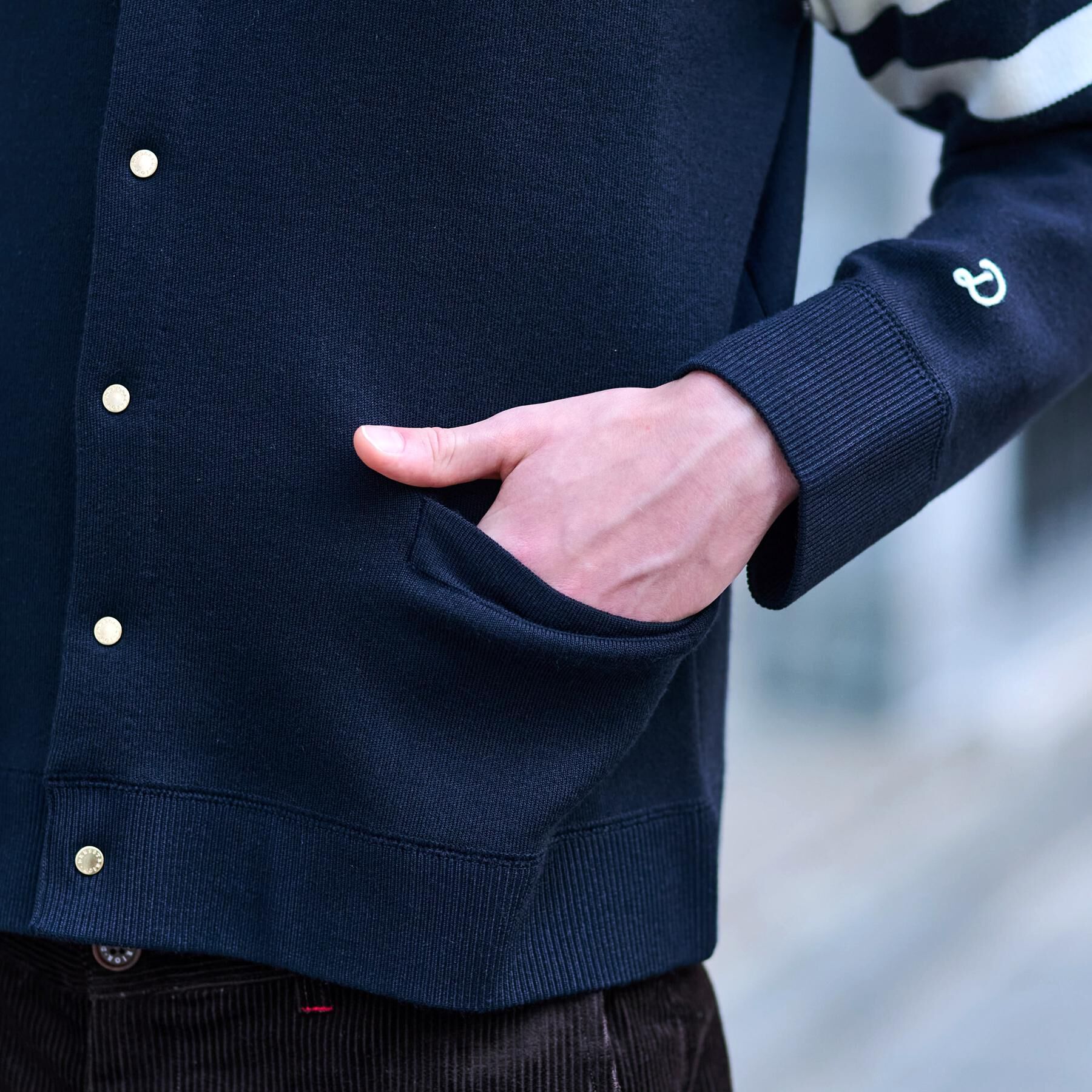 DRESSTERIOR「ウォッシャブル アームライン ラウンドカーディガン」|カーディガン|