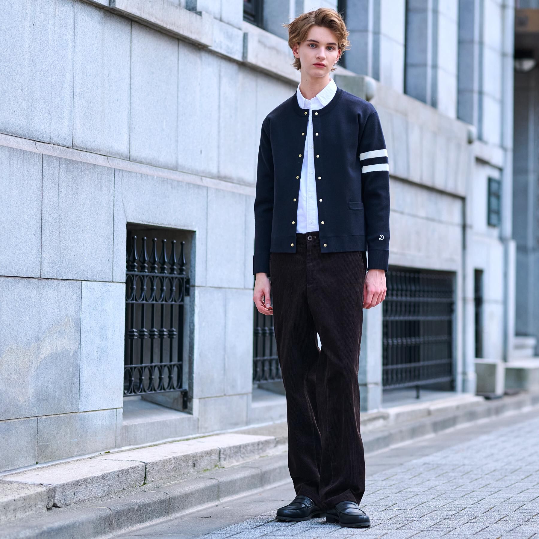 DRESSTERIOR「ウォッシャブル アームライン ラウンドカーディガン」|カーディガン|