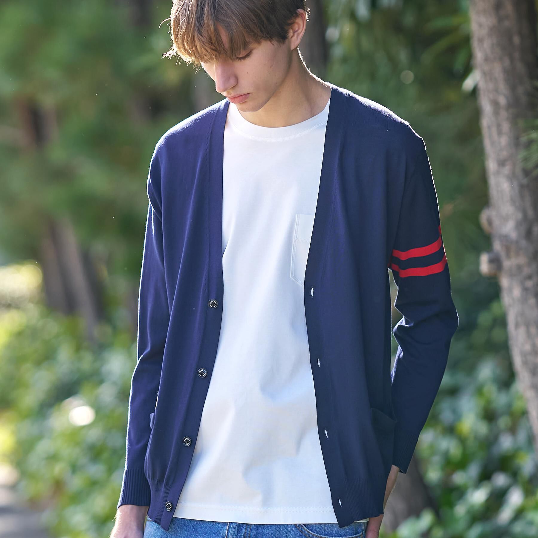 DRESSTERIOR「コットンシルク ニットカーディガン」|カーディガン|