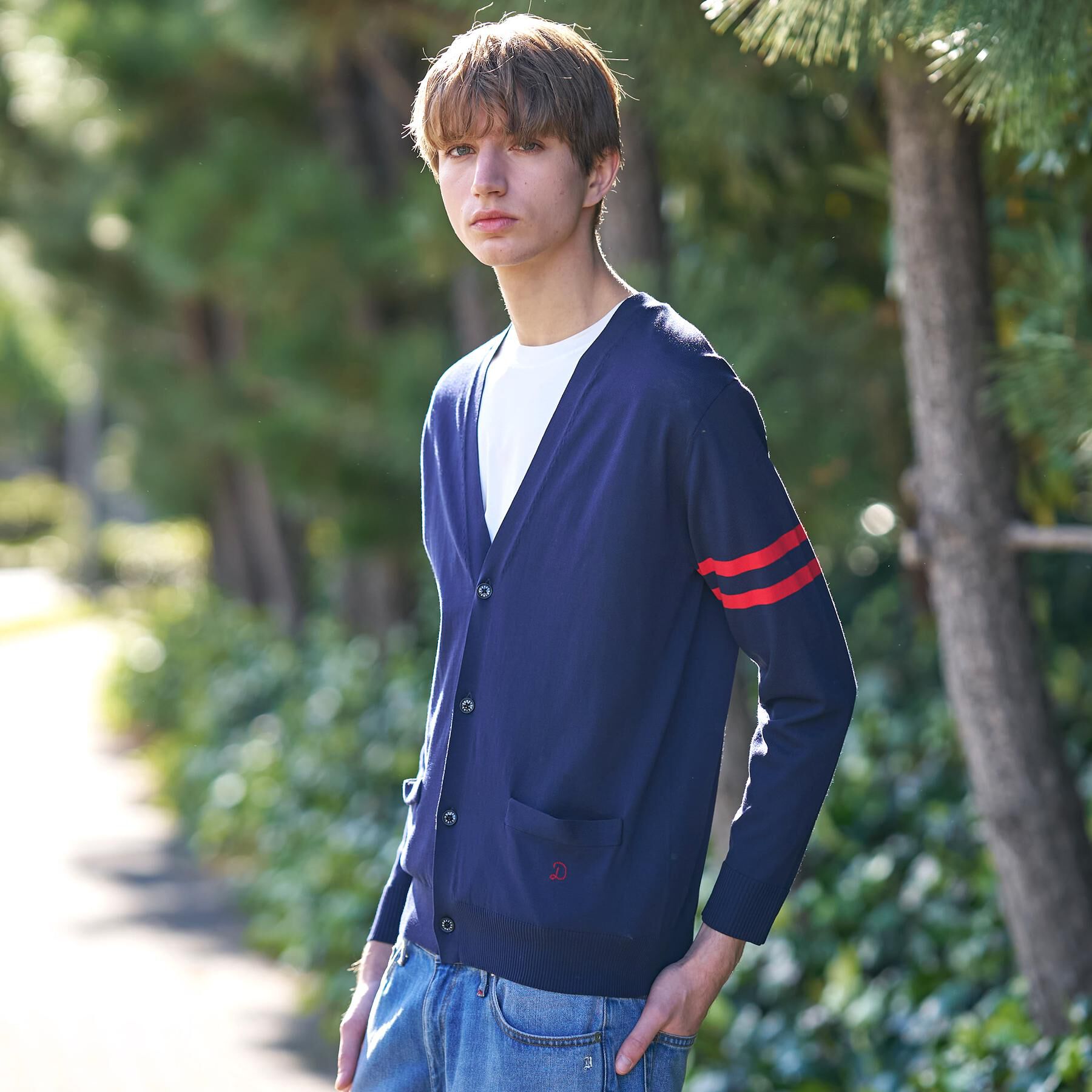 DRESSTERIOR「コットンシルク ニットカーディガン」|カーディガン|