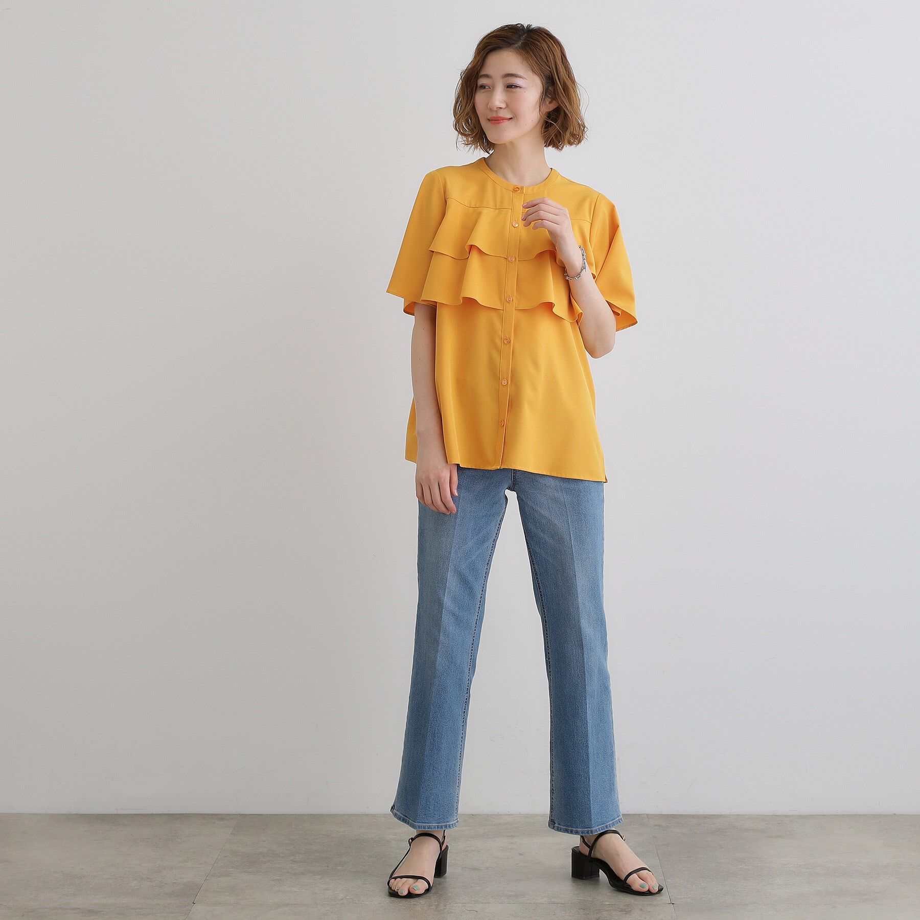 grove「甘さを抑えた大人のラッフルフリルブラウス」|シャツ・ブラウス|