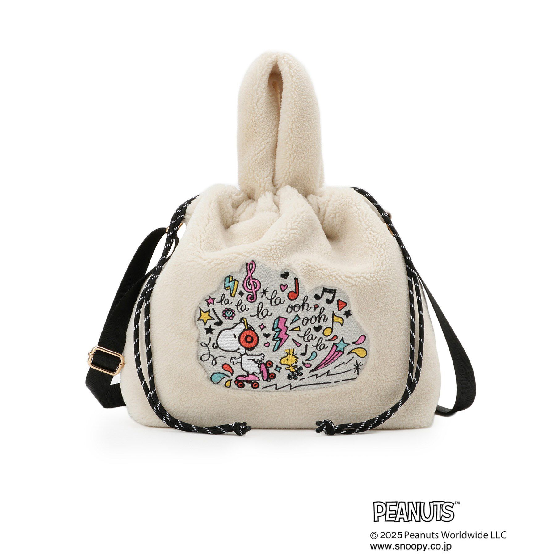 grove「【PEANUTS】ボア巾着トート」|トートバッグ|