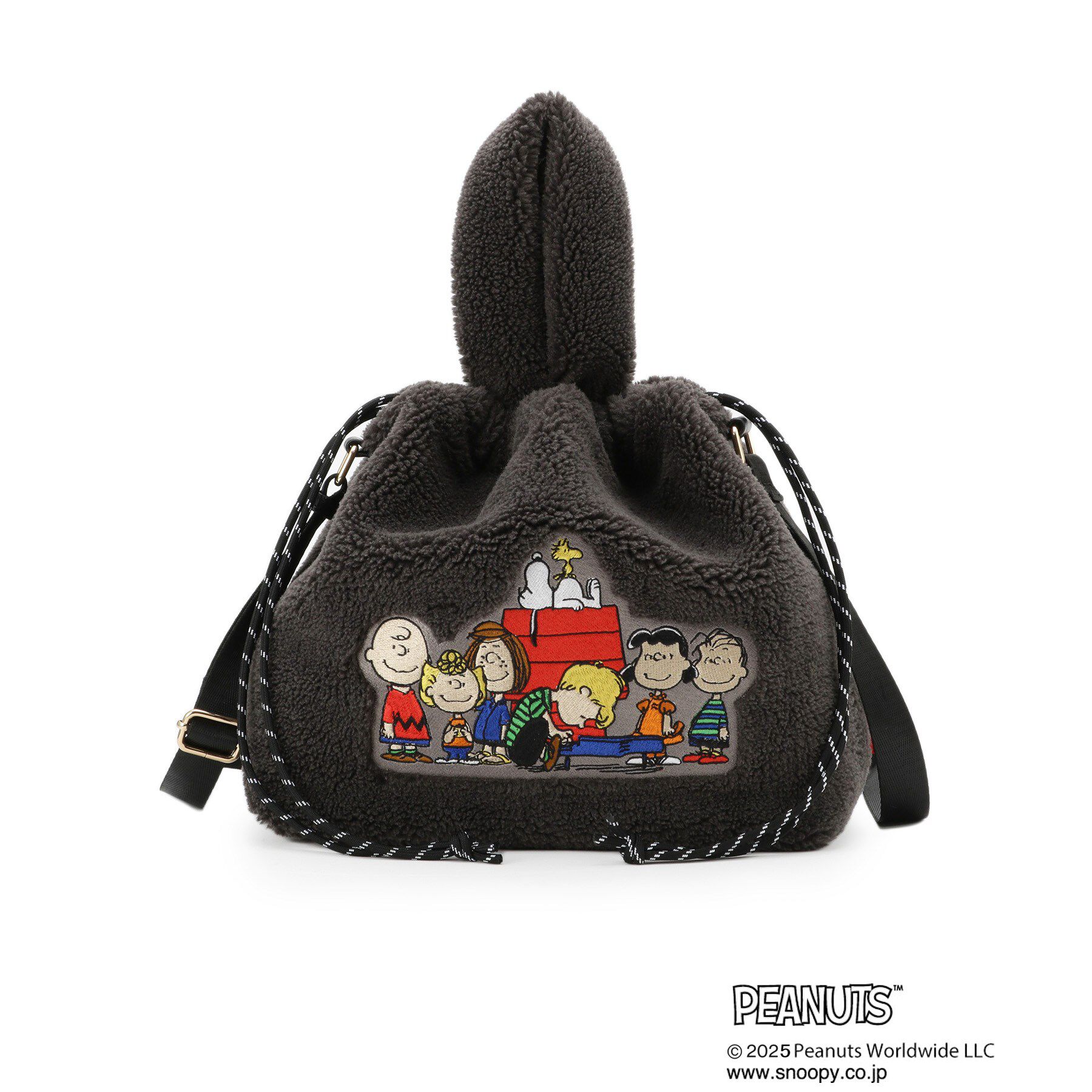 grove「【PEANUTS】ボア巾着トート」|トートバッグ|