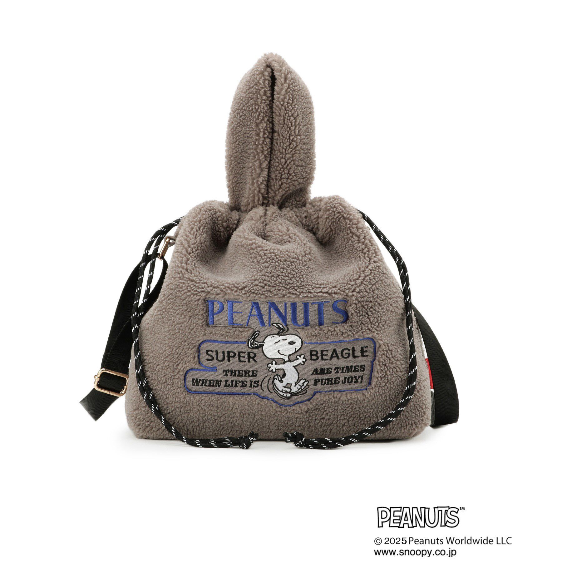 grove「【PEANUTS】ボア巾着トート」|トートバッグ|