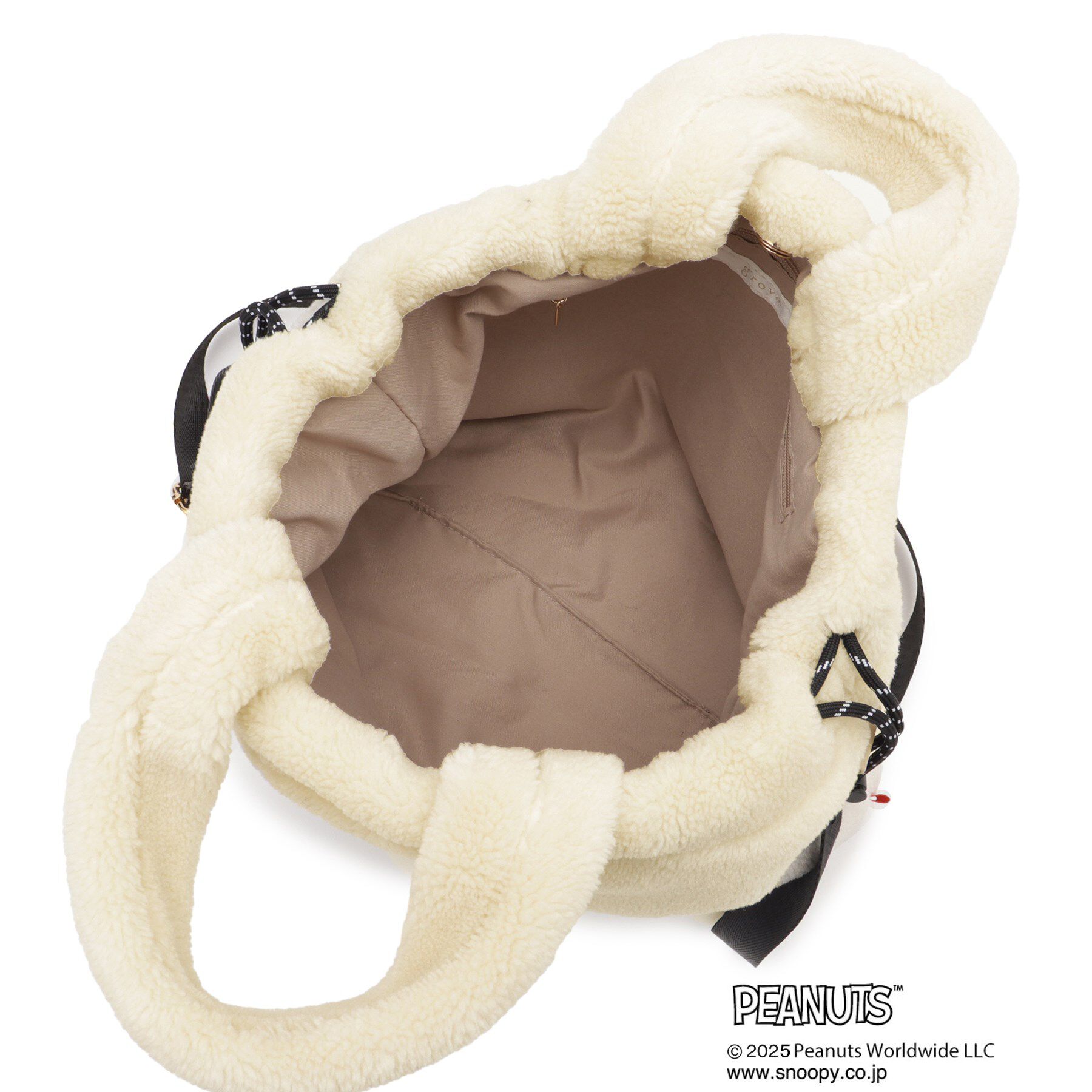 grove「【PEANUTS】ボア巾着トート」|トートバッグ|