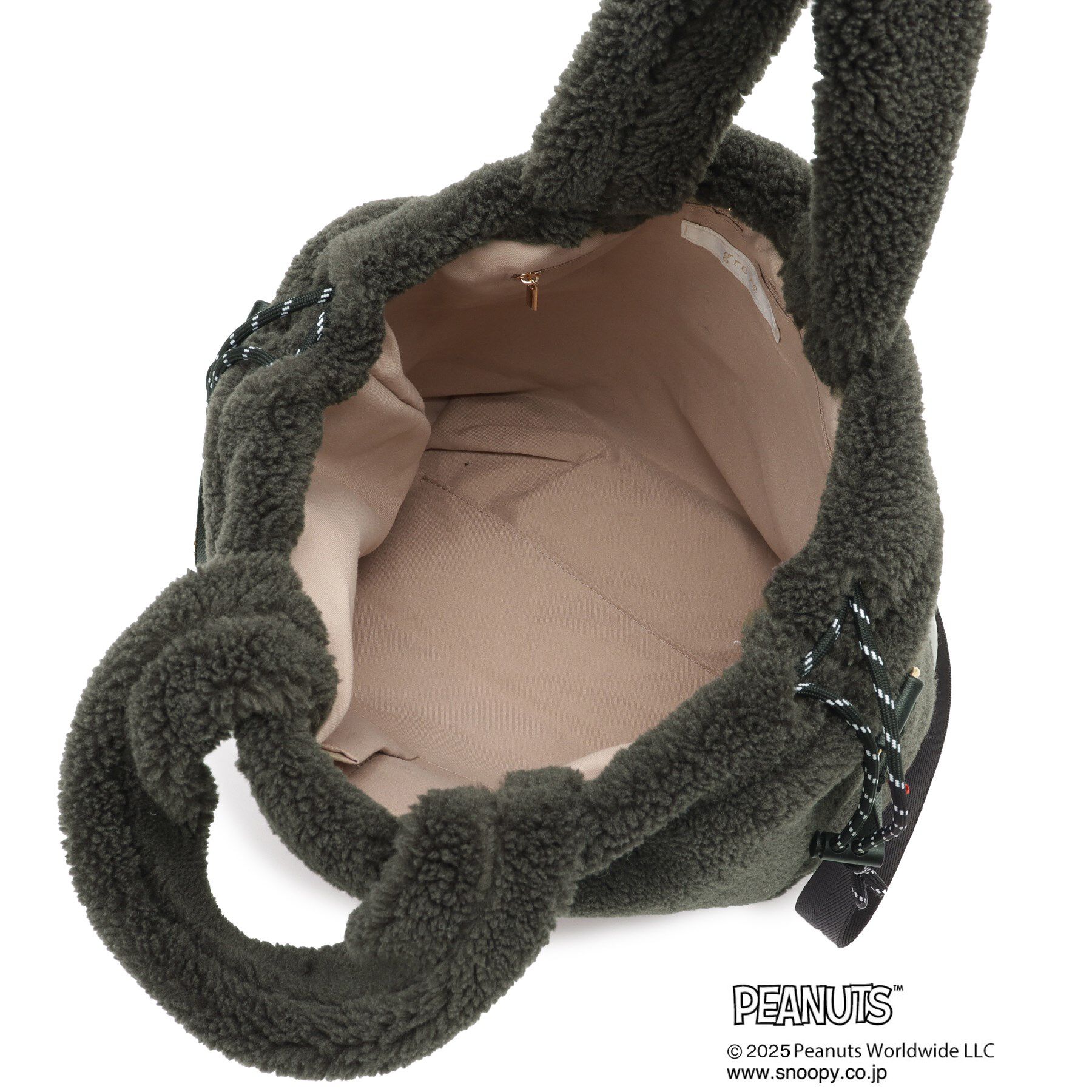 grove「【PEANUTS】ボア巾着トート」|トートバッグ|