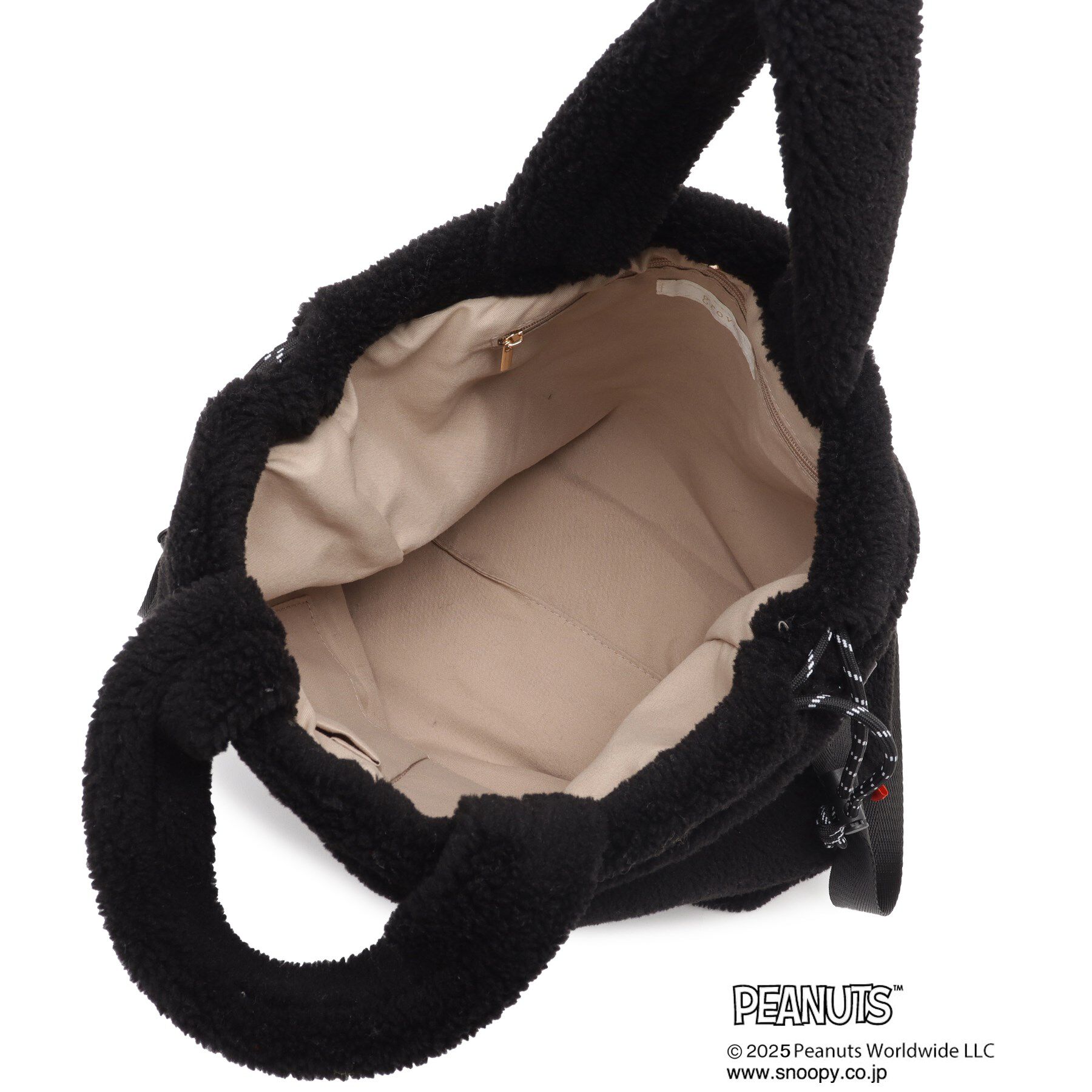 grove「【PEANUTS】ボア巾着トート」|トートバッグ|