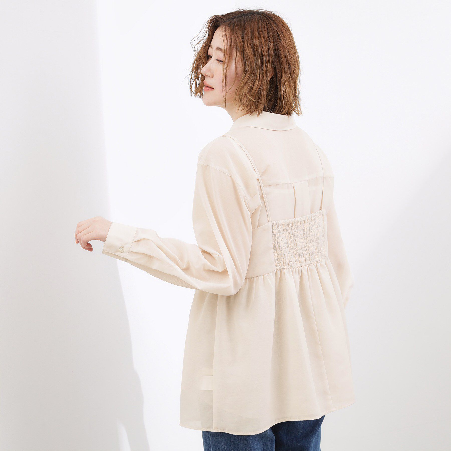 grove「【2点SET】今どきシアーシャツ＆キャミセット」|シャツ・ブラウス|