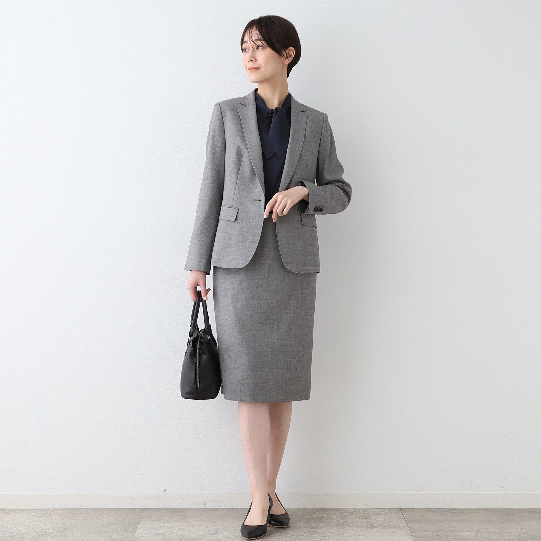 INDIVI「【日本製／インポート素材】ウールストレッチ ストレートスカート」|スーツ|