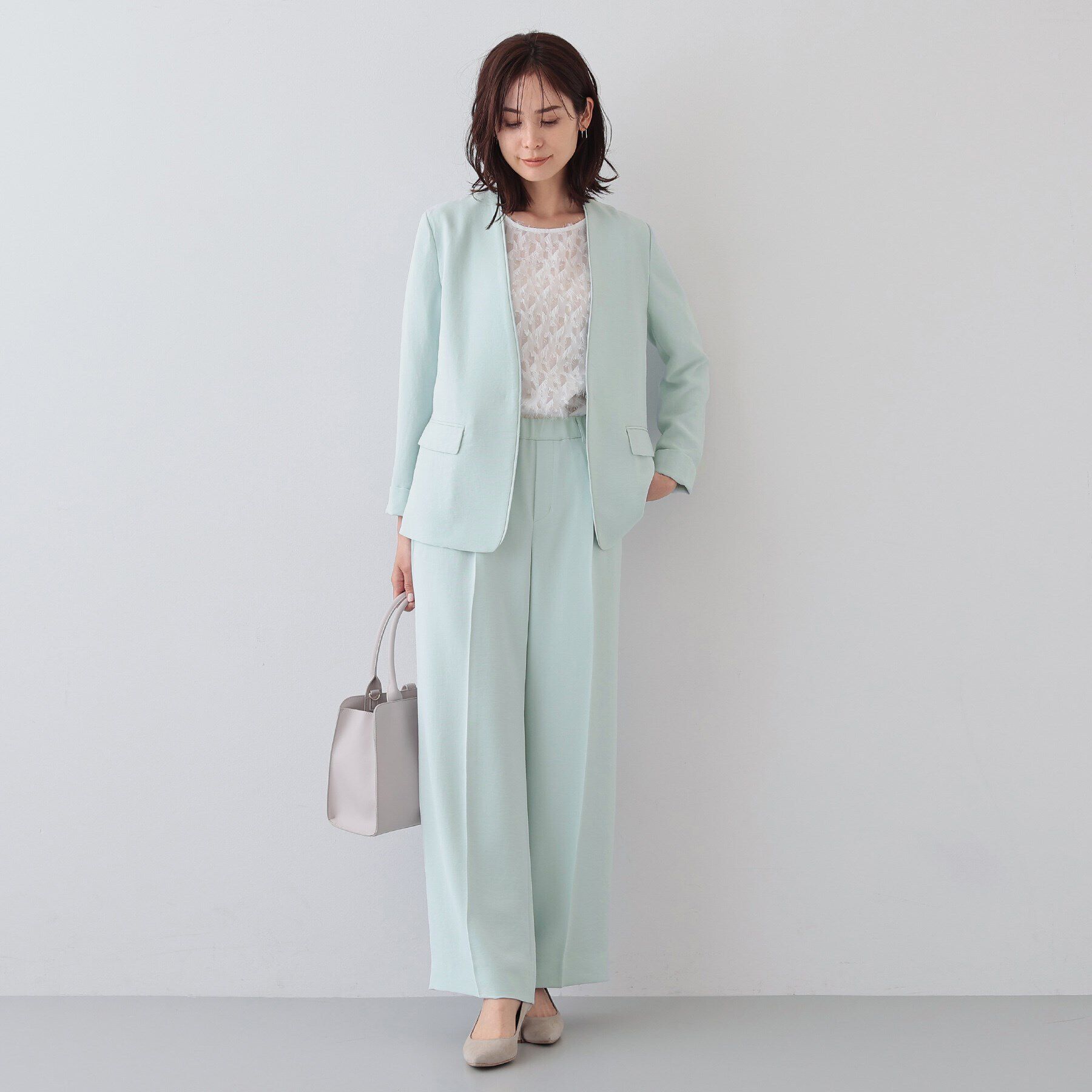 INDIVI「【着る日傘/遮熱/UVケア】ワイドパンツ」|スーツ|