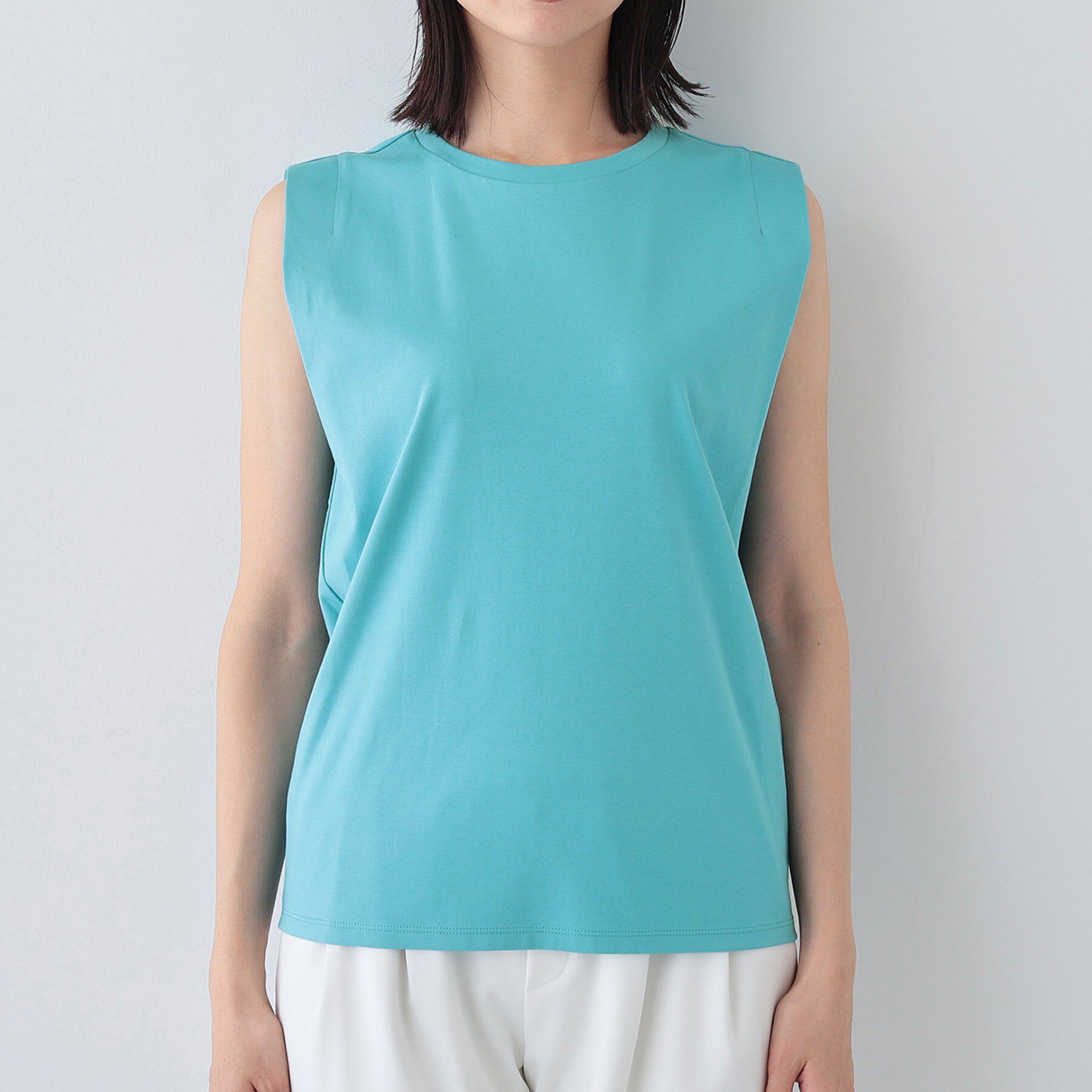 INDIVI「【洗える】きれいめノースリーブトップス」|Tシャツ・カットソー|