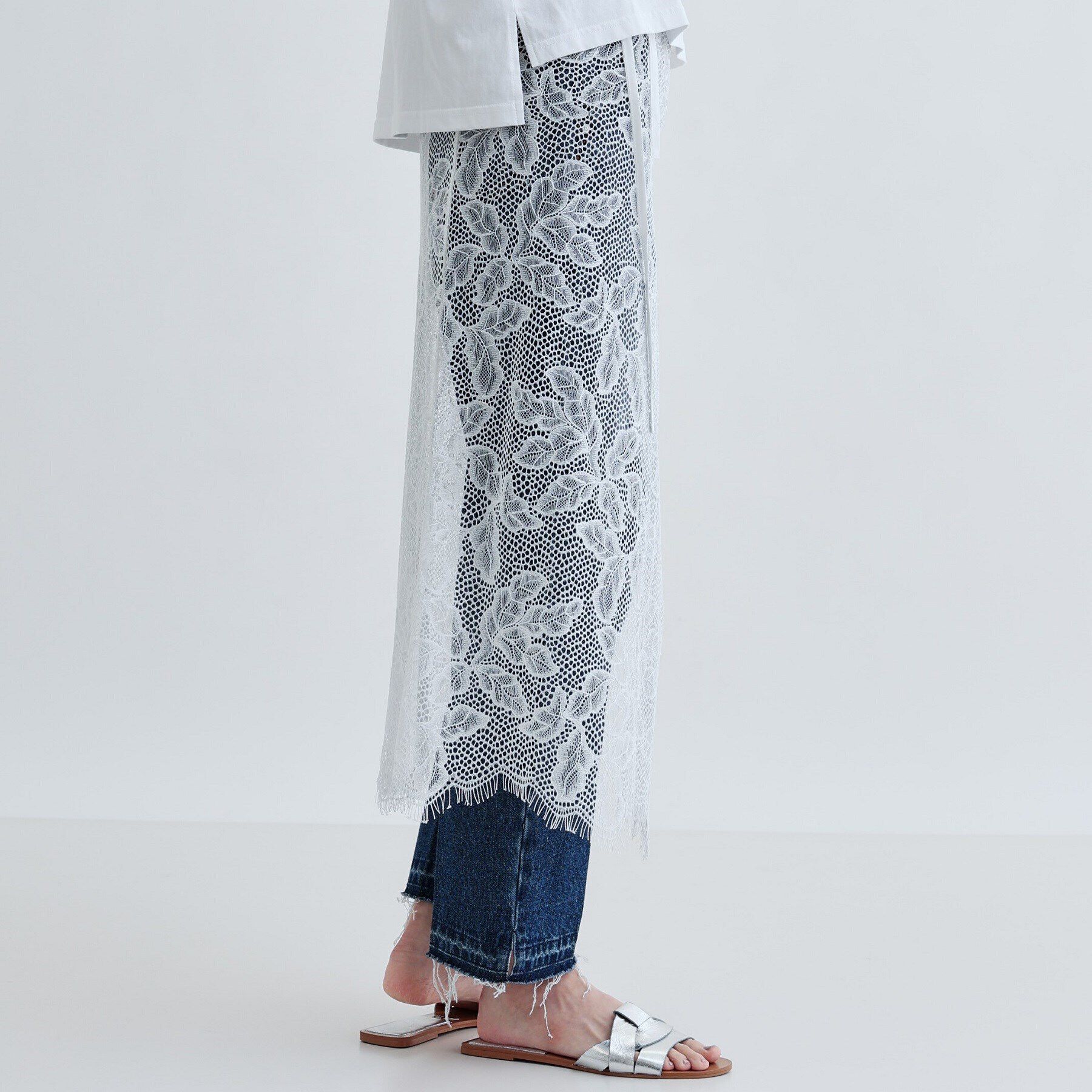 GALLEST「レースチュールオーバースカート」|スカート|
