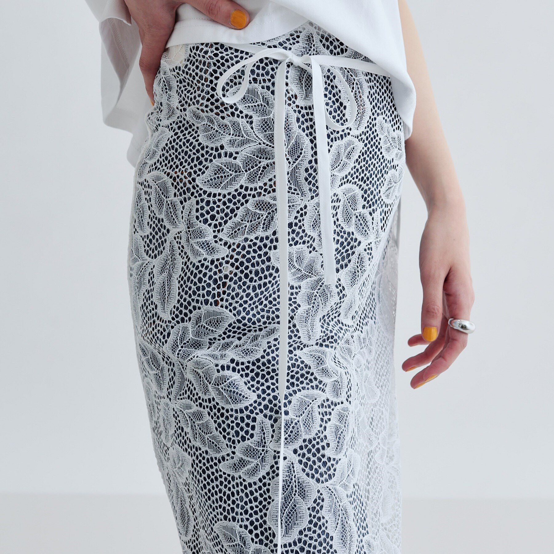 GALLEST「レースチュールオーバースカート」|スカート|