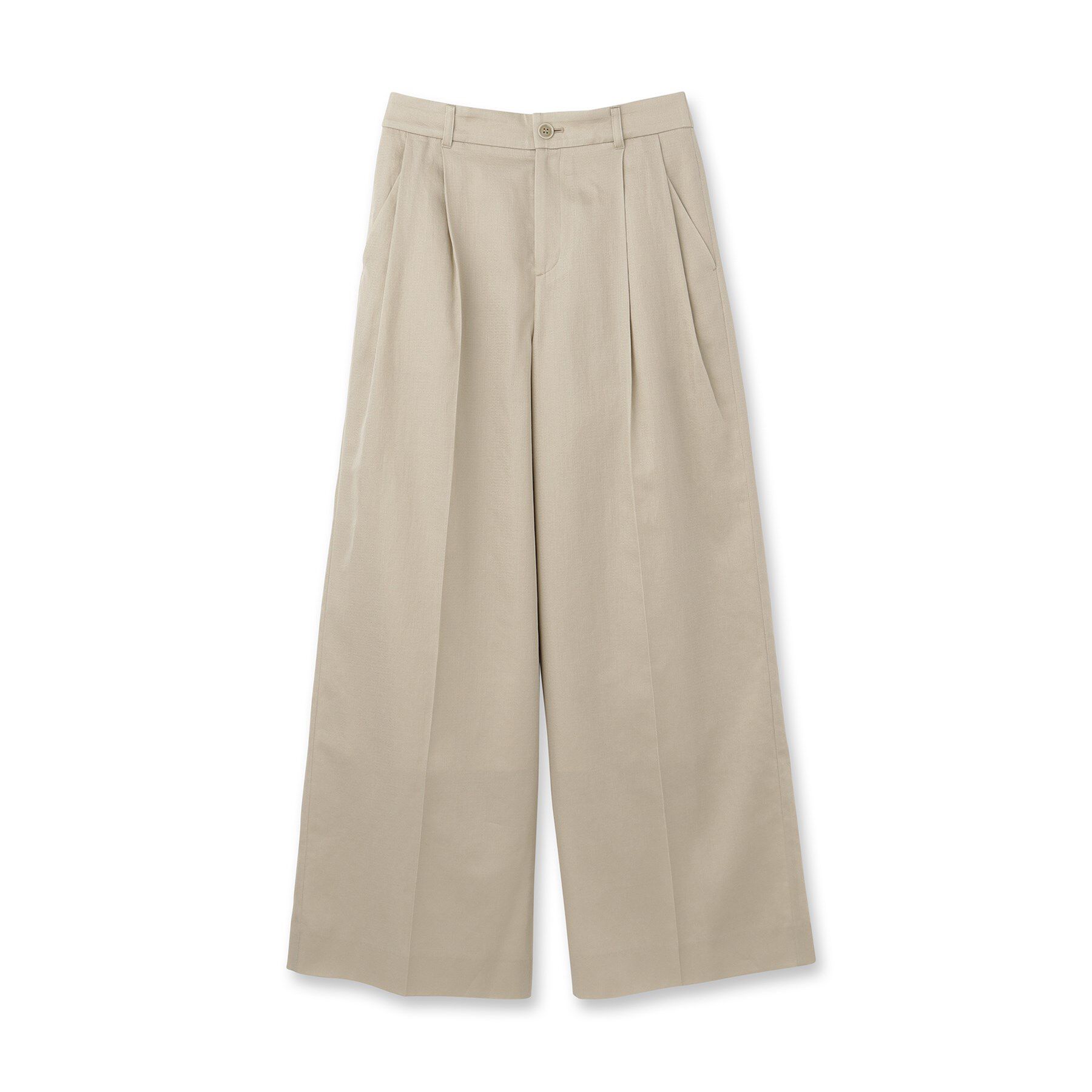 INDIVI「【日本製／SETUP可能】ガーゼ素材ワイドパンツ」|その他|