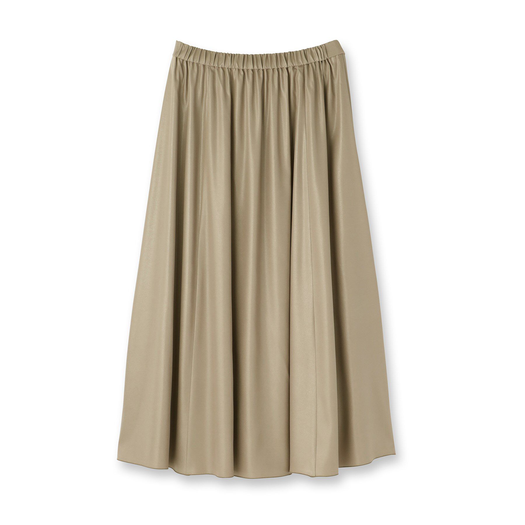 INDIVI「レザー調ギャザースカート」|スカート|