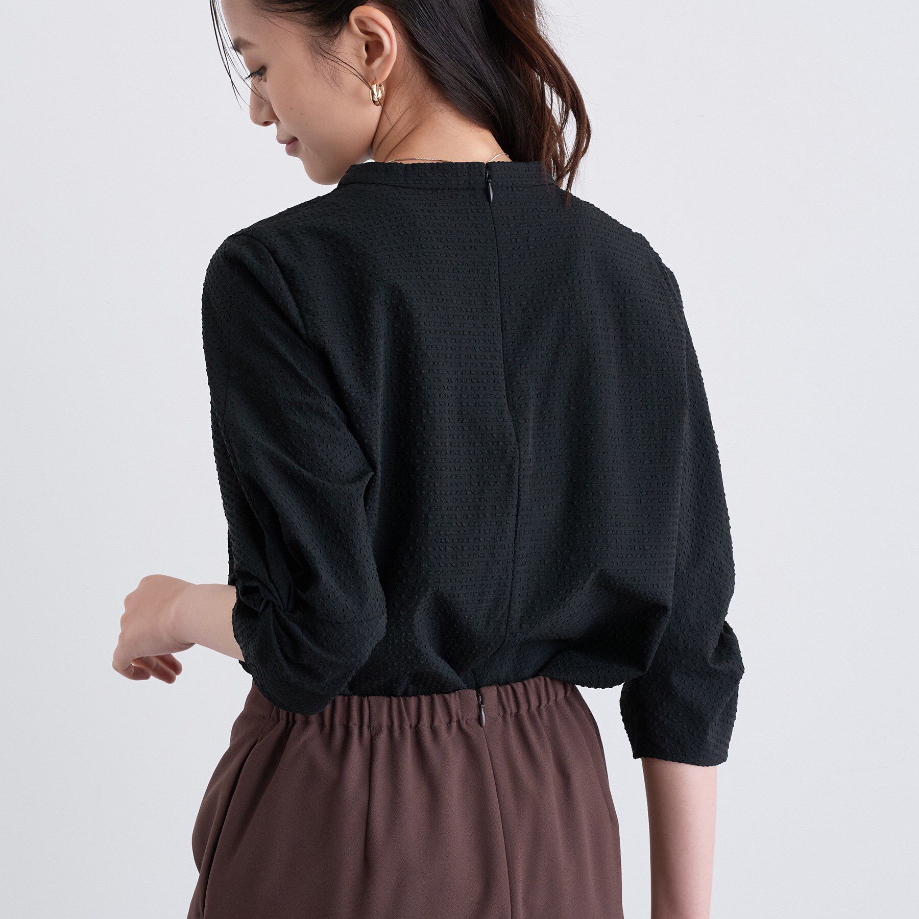 INDIVI「【UVケア／吸汗速乾】スリーブデザインブラウス」|シャツ・ブラウス|