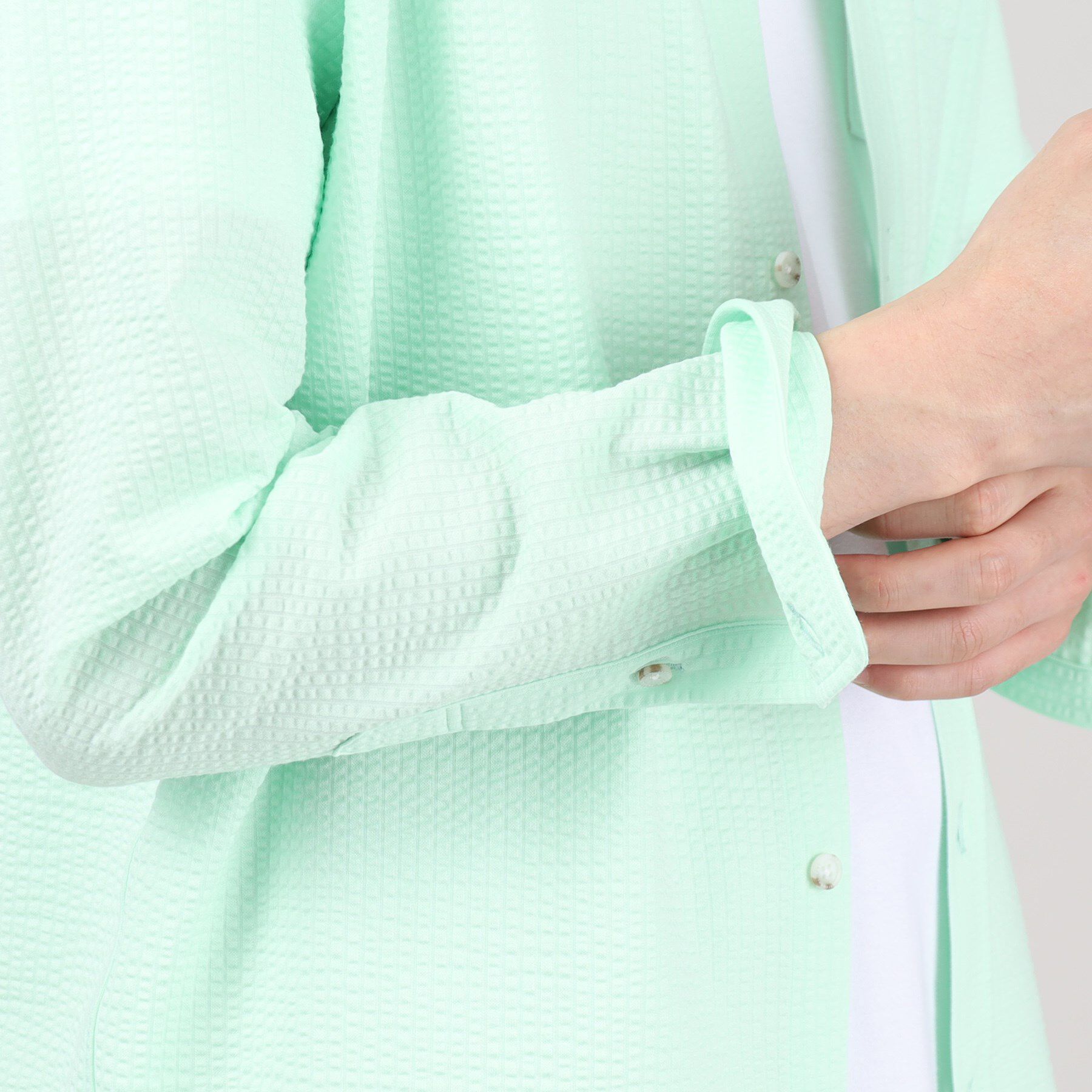 TAKEO KIKUCHI「【抗菌防臭/シーズンレス】シアサッカー ジャージシャツ」|シャツ・ブラウス|