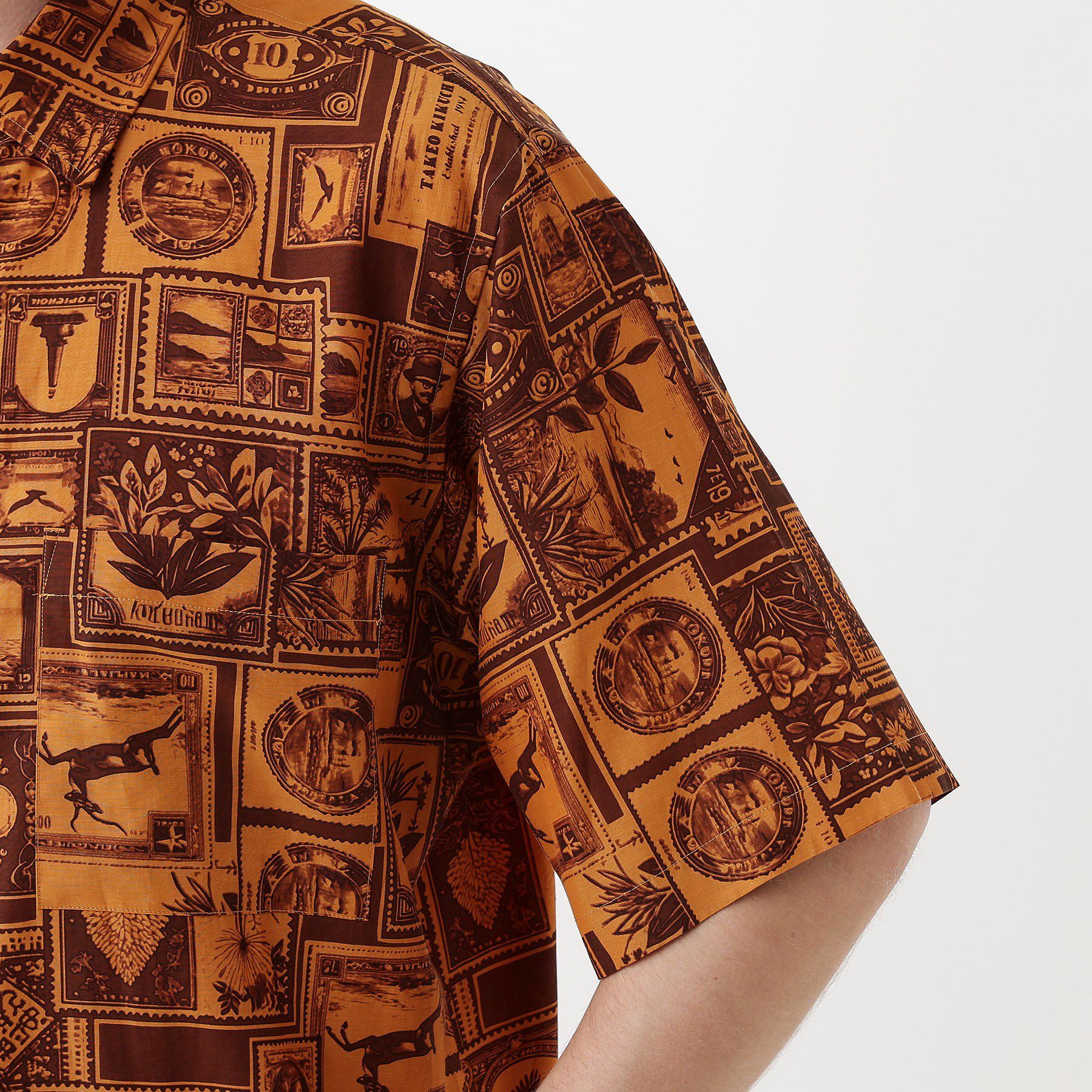 TAKEO KIKUCHI「【THE FLAGSHIP】アーカイブ切手柄半袖シャツ」|シャツ・ブラウス|