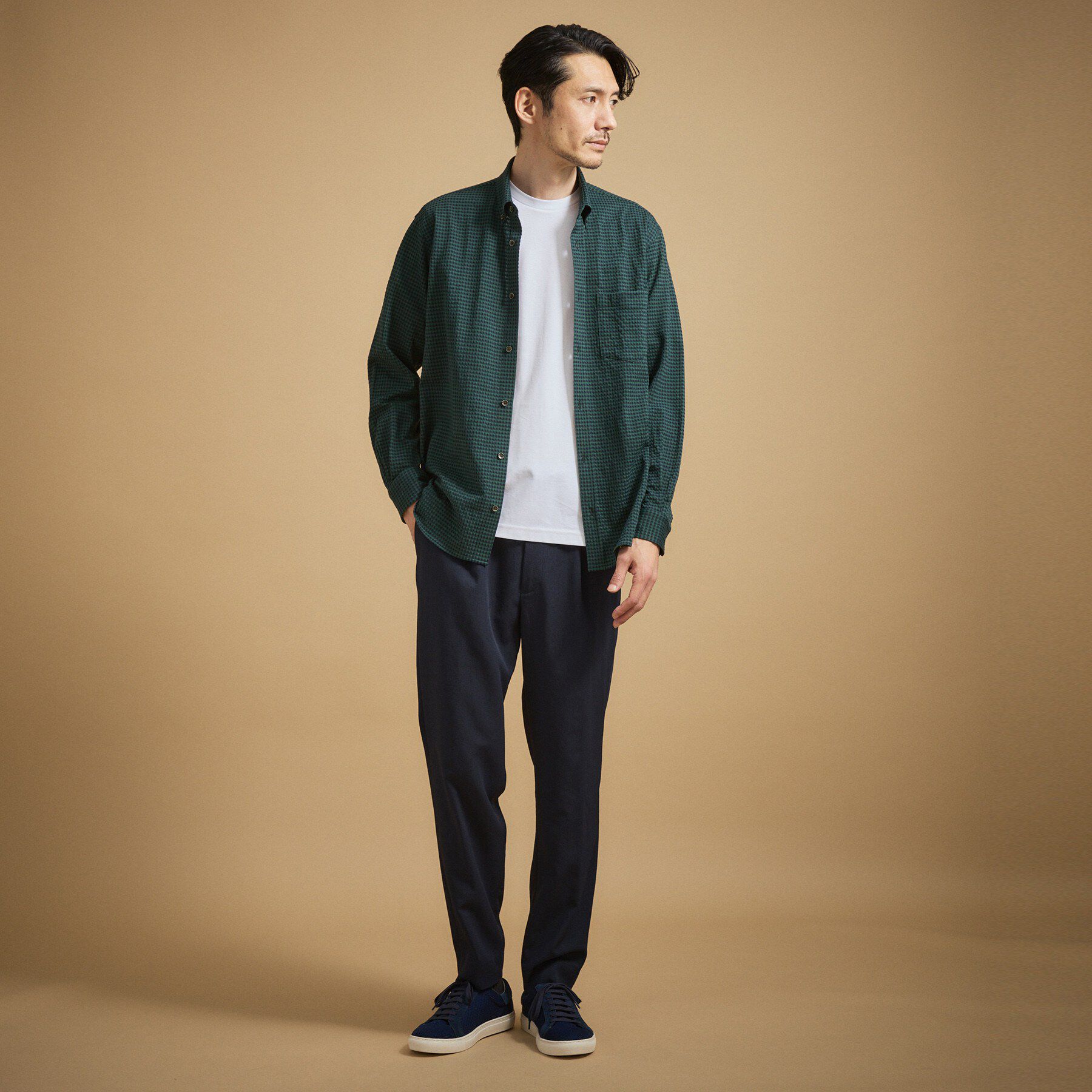 TAKEO KIKUCHI「【抗菌防臭】サッカーギンガムチェック ボタンダウンシャツ」|シャツ・ブラウス|